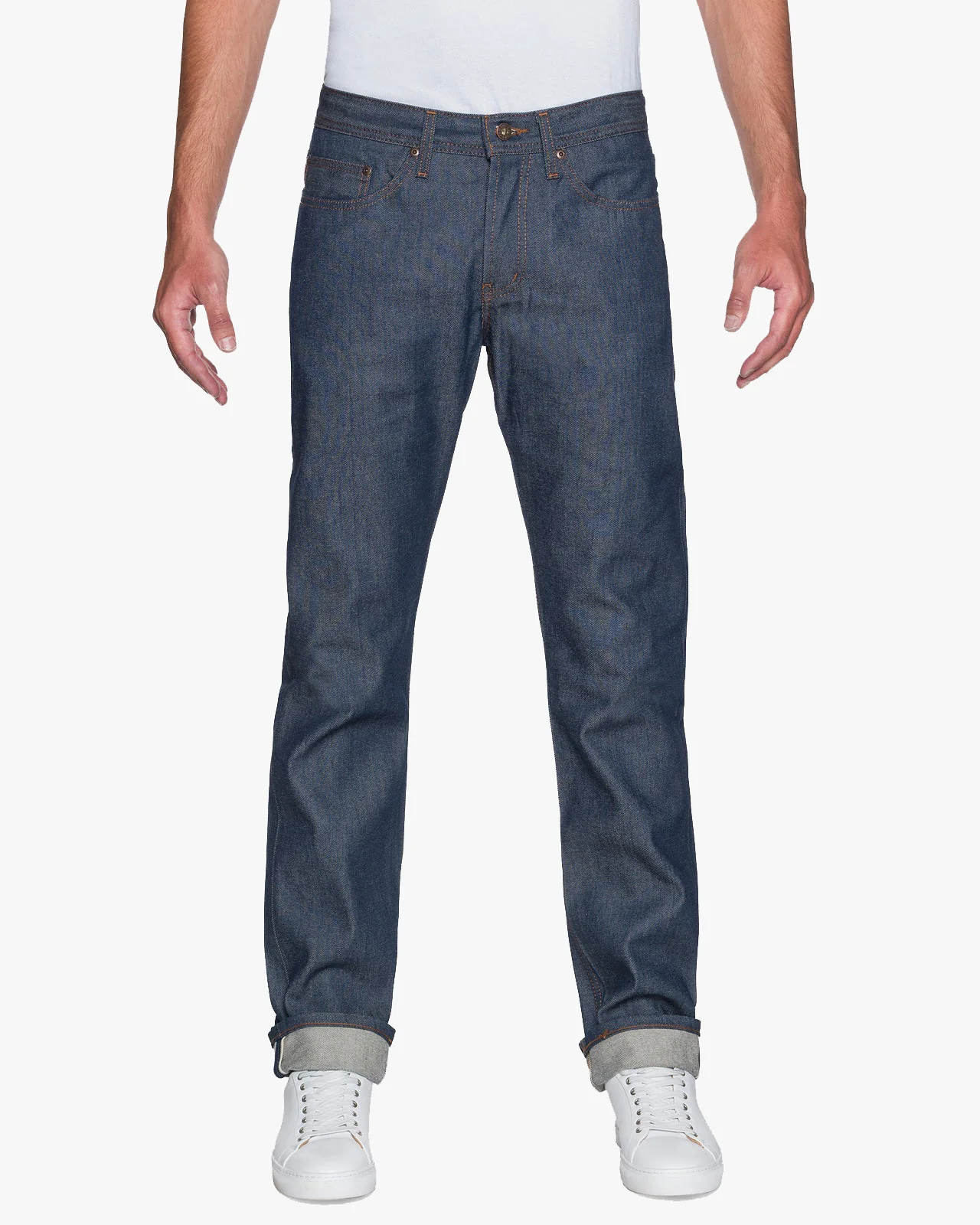 Naked & Famous Denim Weird Guy Regular Tapered Mens Jeans - Natural Indigo Selvedge - Image 3