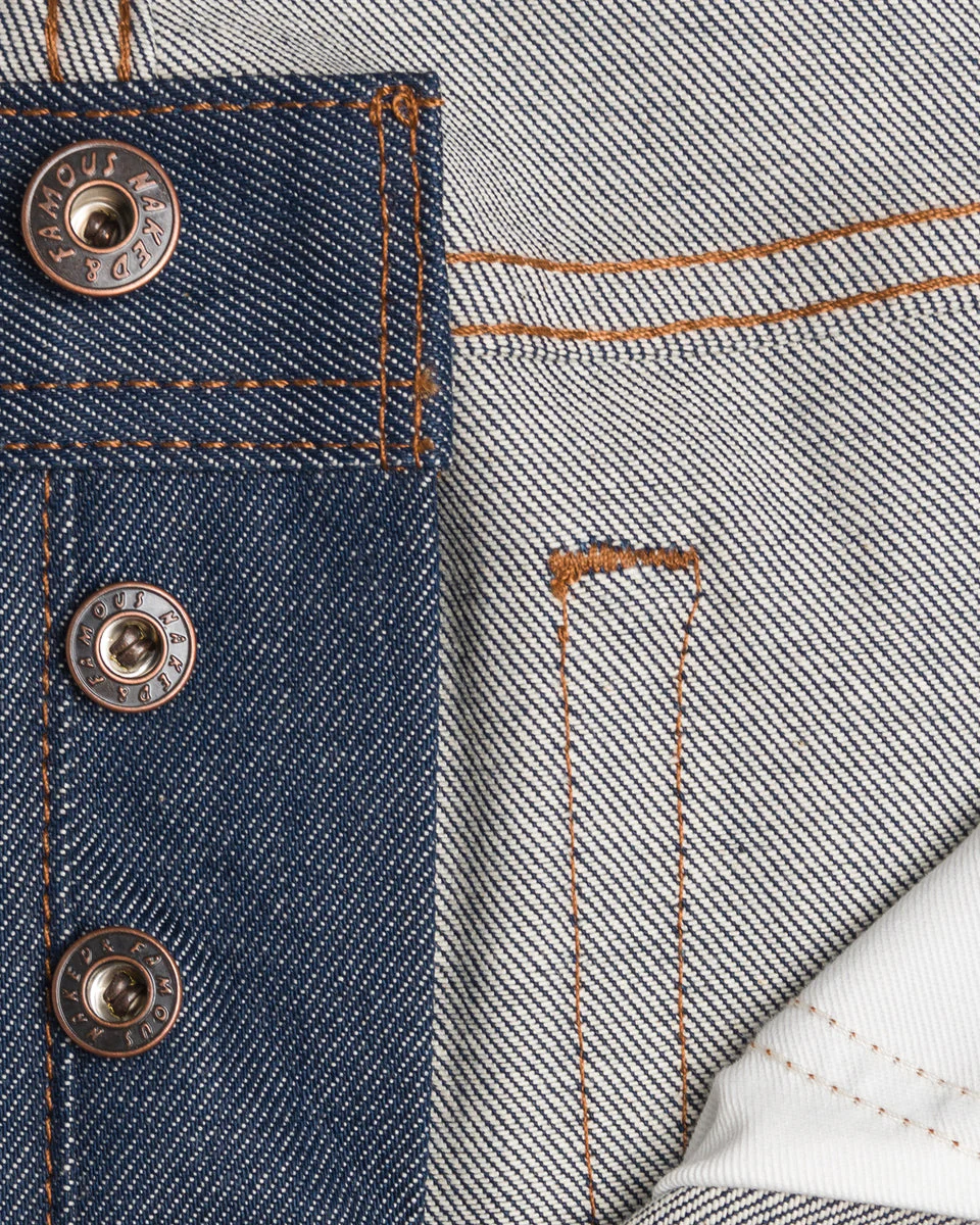 Naked & Famous Denim Weird Guy Regular Tapered Mens Jeans - Natural Indigo Selvedge - Image 7