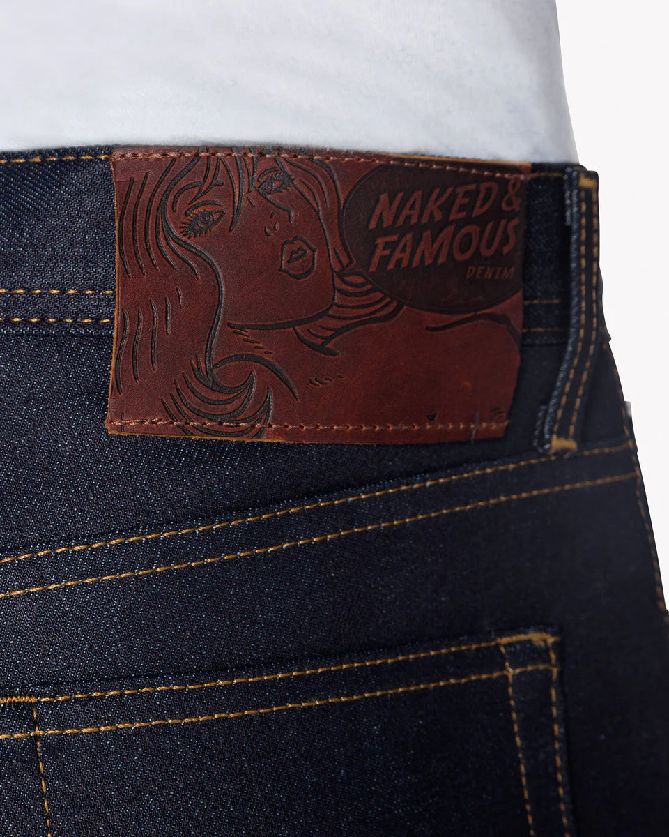 Naked & Famous Denim Weird Guy Regular Tapered Mens Jeans - Nightshade Stretch Selvedge - Image 6