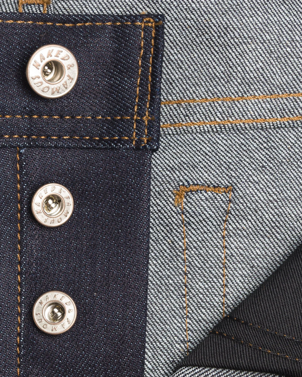 Naked & Famous Denim Weird Guy Regular Tapered Mens Jeans - Nightshade Stretch Selvedge - Image 7
