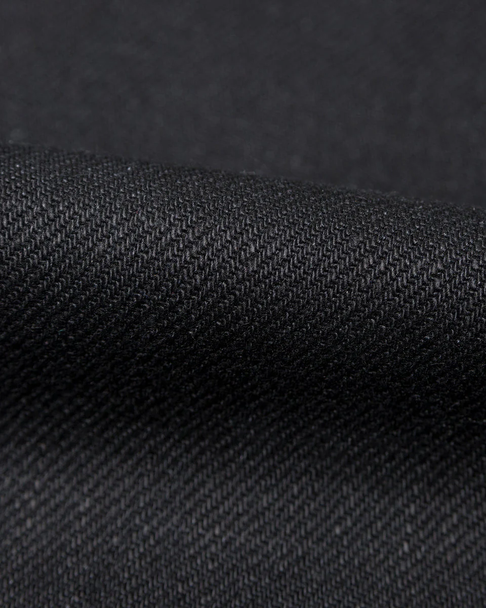 Naked & Famous Denim Weird Guy Regular Tapered Mens Jeans - Solid Black Selvedge - Image 8