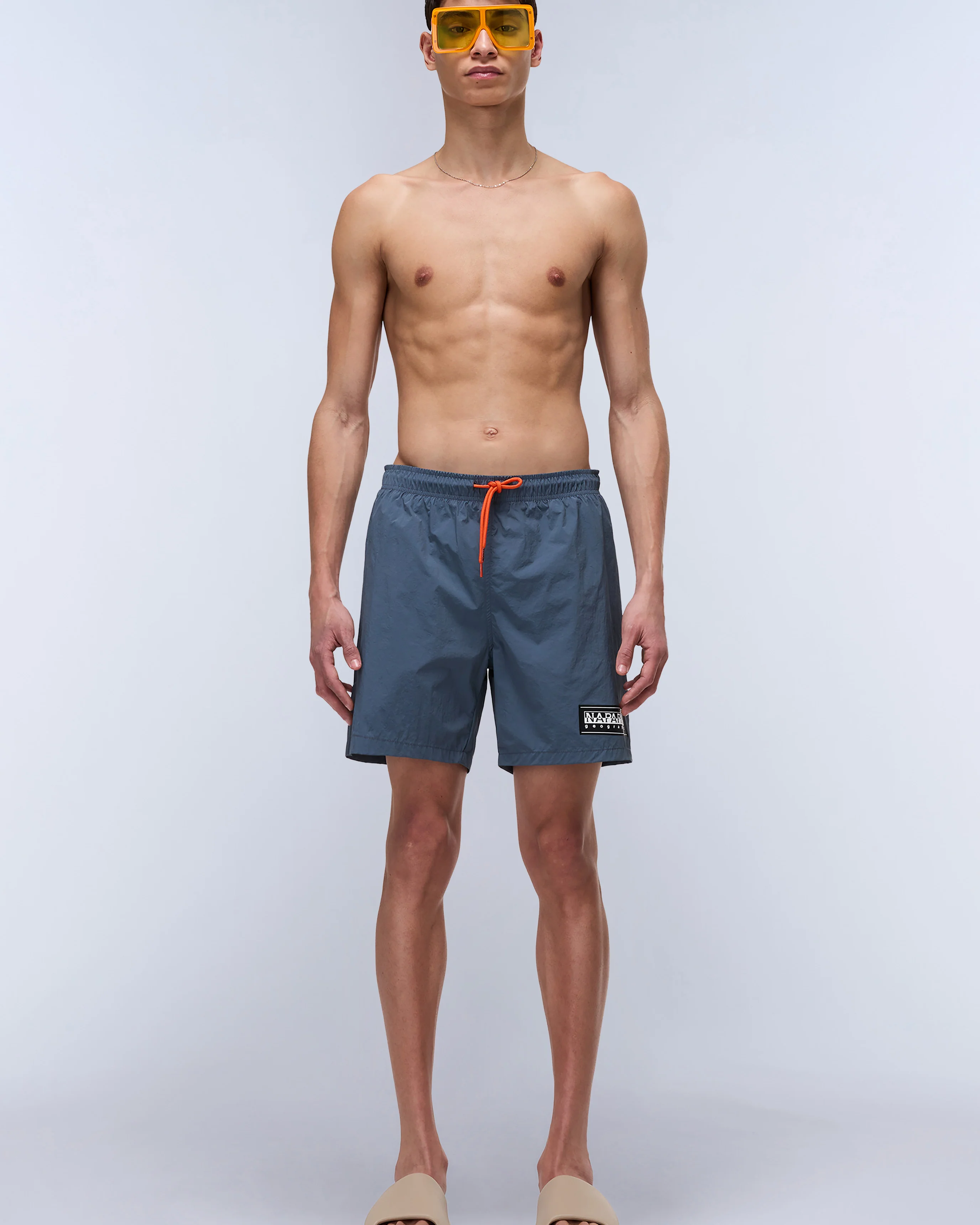 Napapijri Box Logo Swim Shorts - Stormy Weather - Image 2