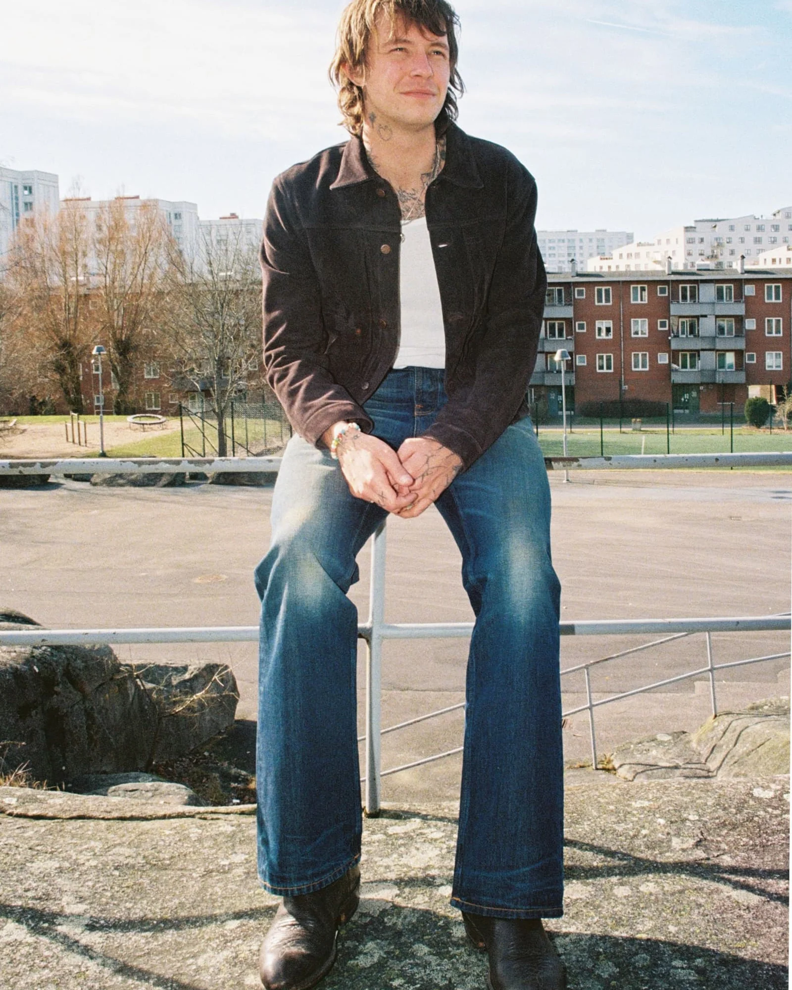 Nudie Flare Glenn Flared Mens Jeans - Old News - Image 2