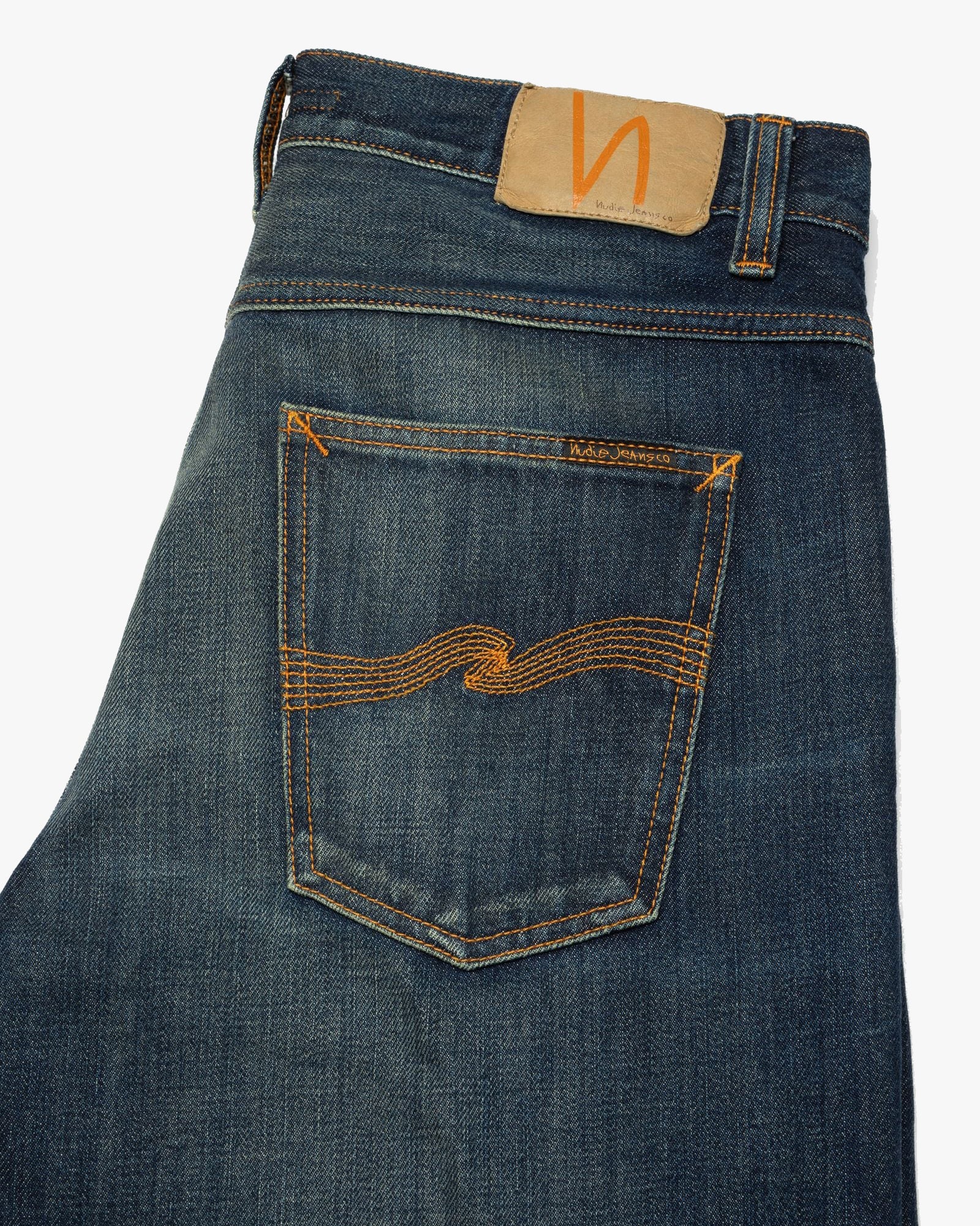 Nudie Flare Glenn Flared Mens Jeans - Old News - Image 3