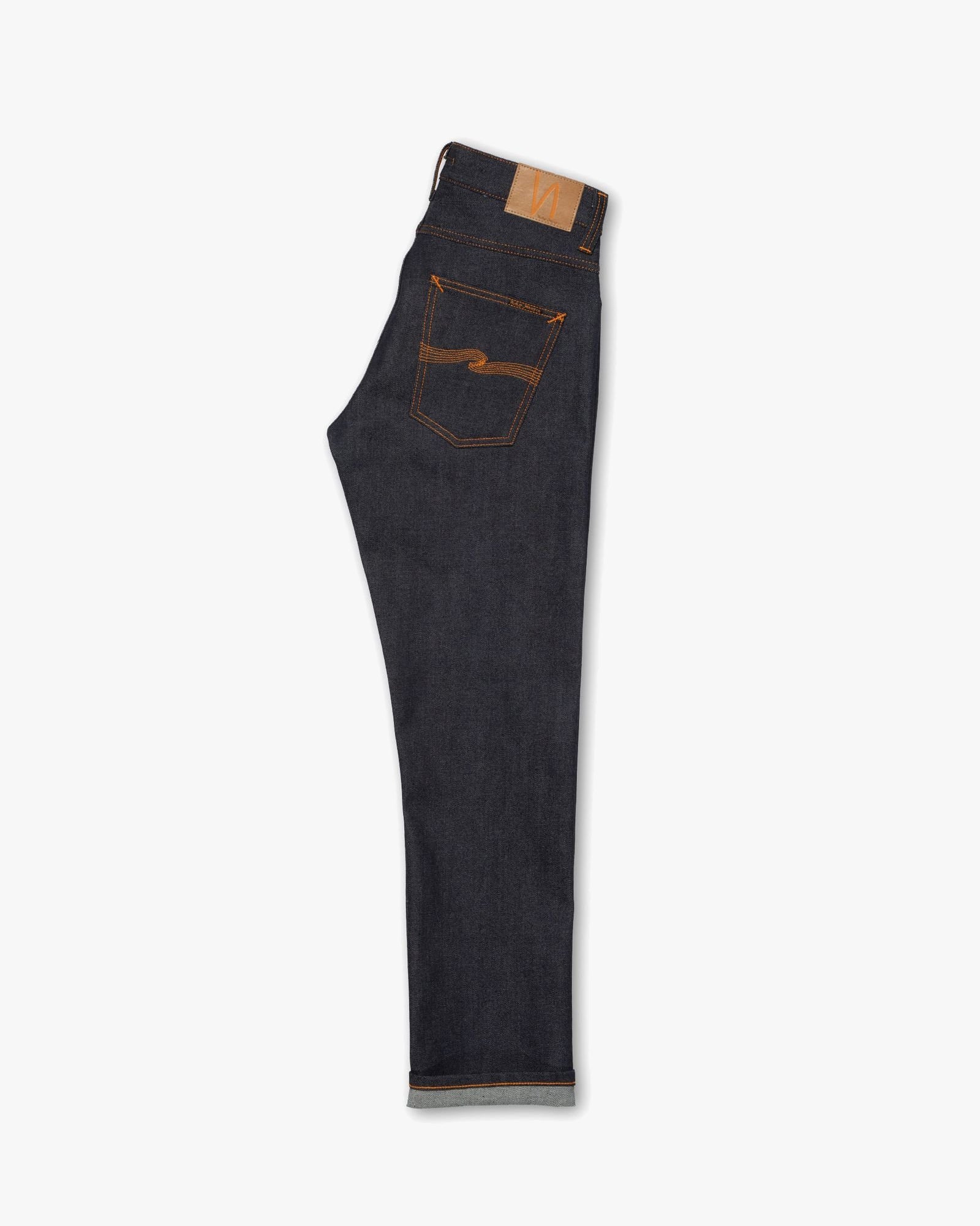 Nudie Grim Tim Slim Straight Mens Jeans - Dry Japan Selvage - Image 5