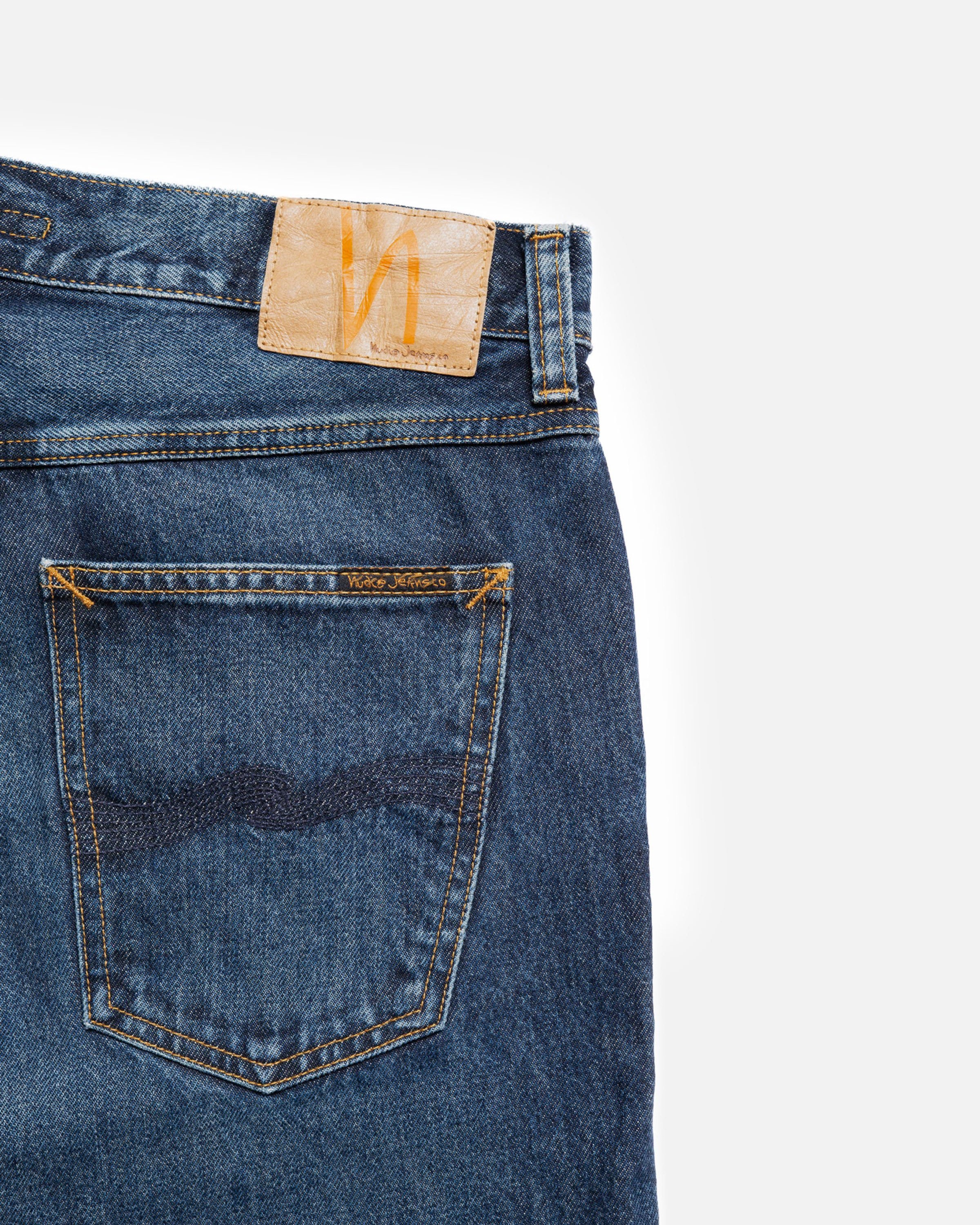 Nudie Gritty Jackson Regular Fit Mens Jeans - Blue Soil - Image 2
