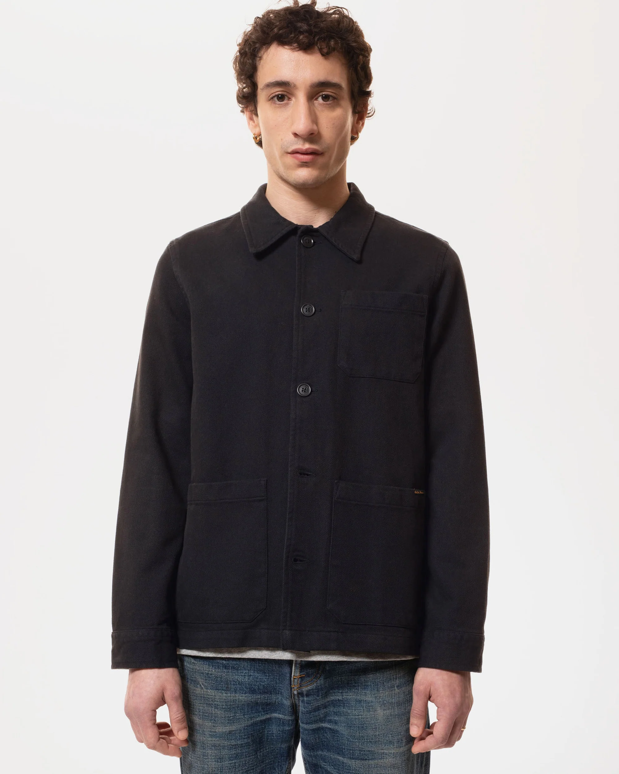 Nudie Jeans Barney Worker Jacket - Black - Image 4