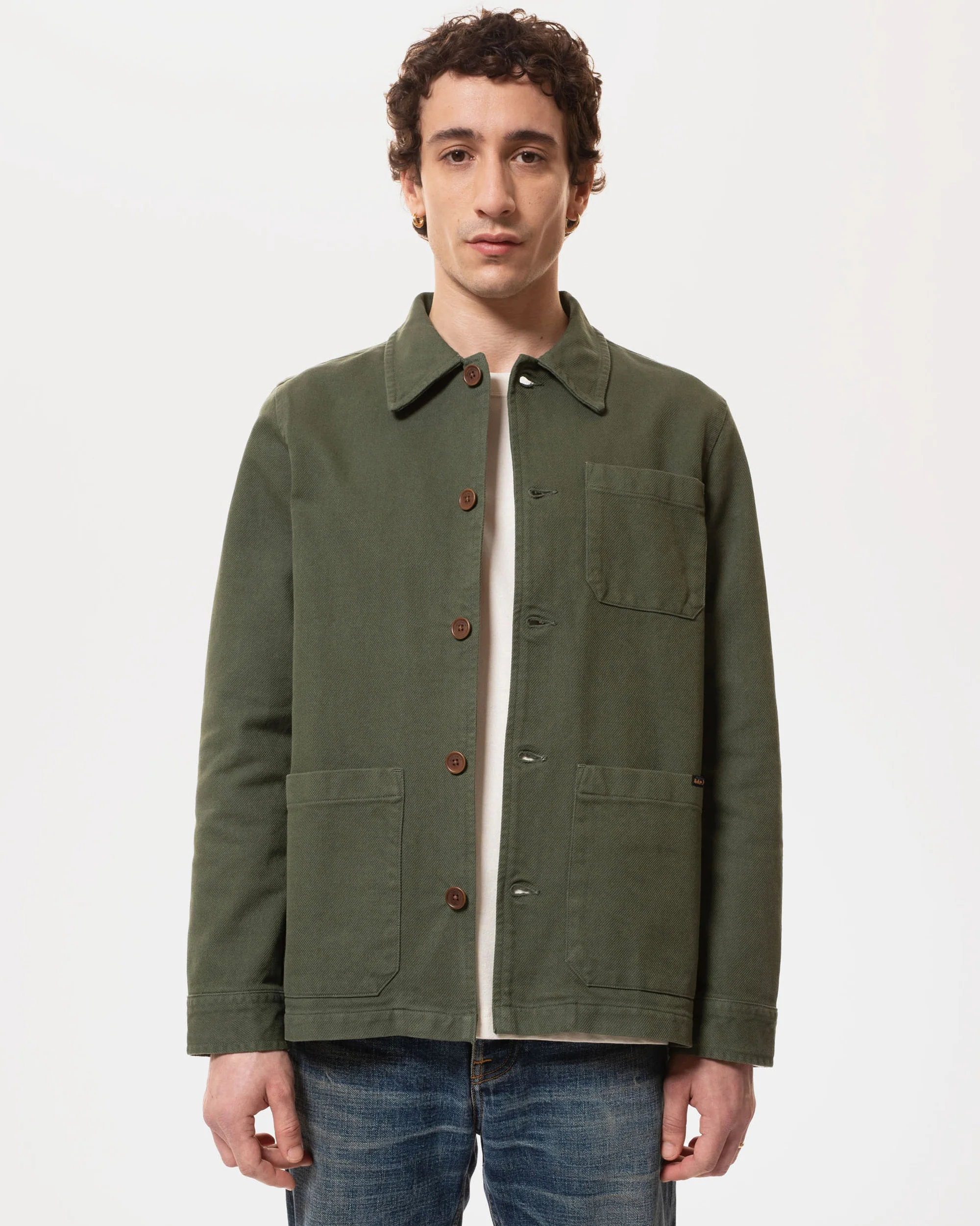 Nudie Jeans Barney Worker Jacket - Olive - Image 2