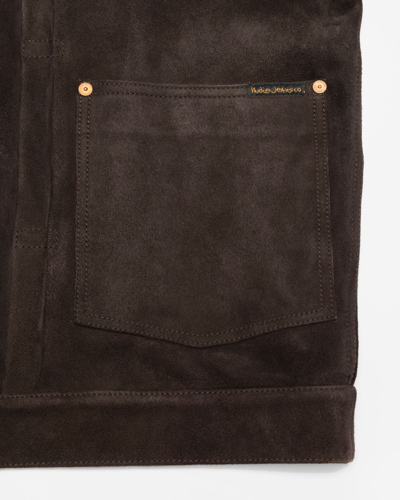 Nudie Jeans Dante II Suede Jacket - Dark Brown - Image 3