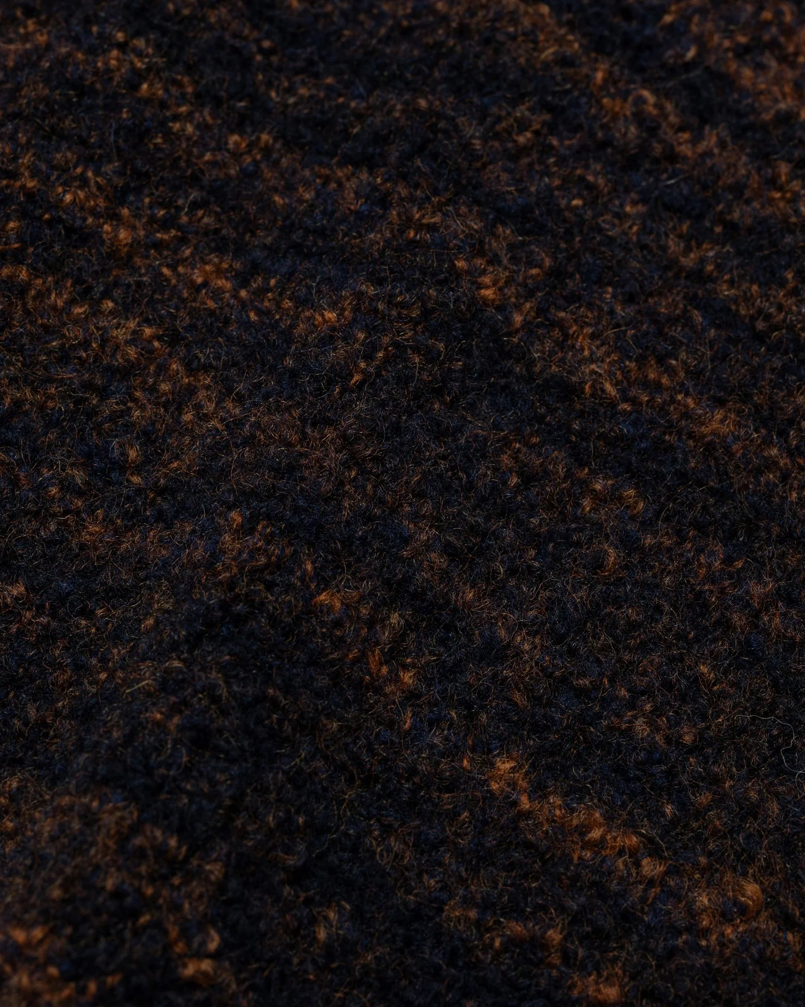 Nudie Jeans Gurra Boucle Sweater - Black / Brown - Image 4