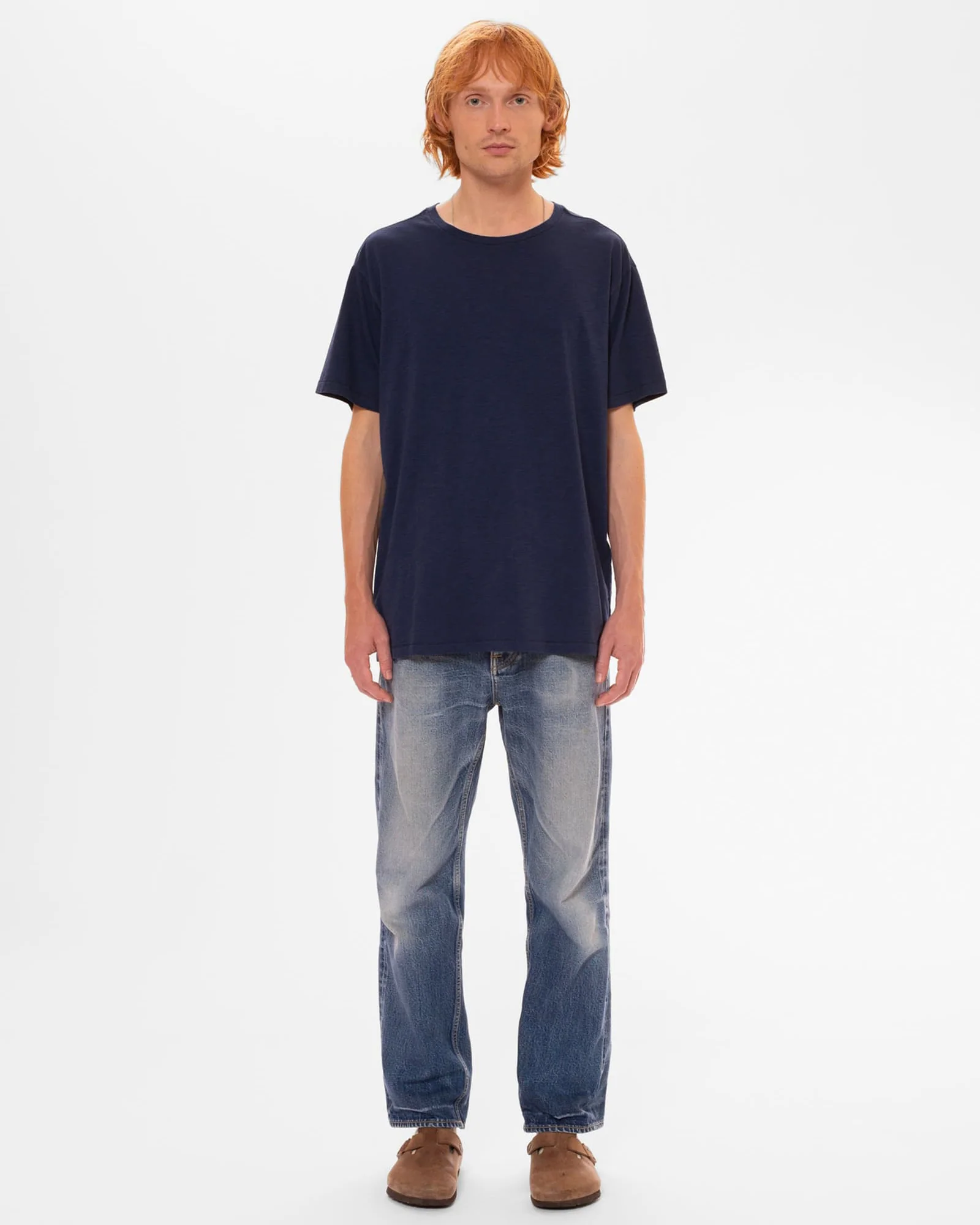 Nudie Jeans Roffe Slub Tee - French Blue - Image 2