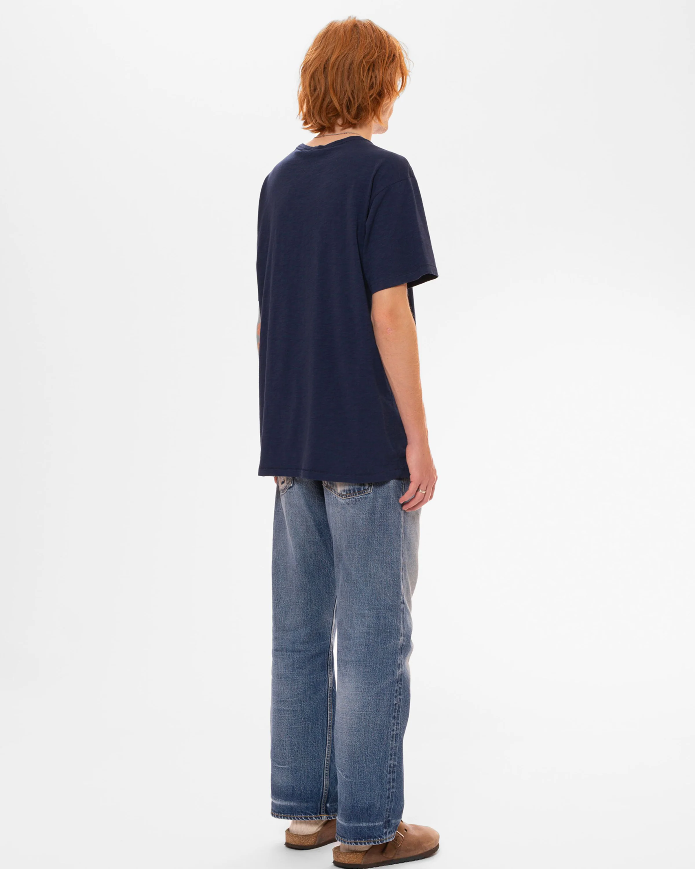 Nudie Jeans Roffe Slub Tee - French Blue - Image 3