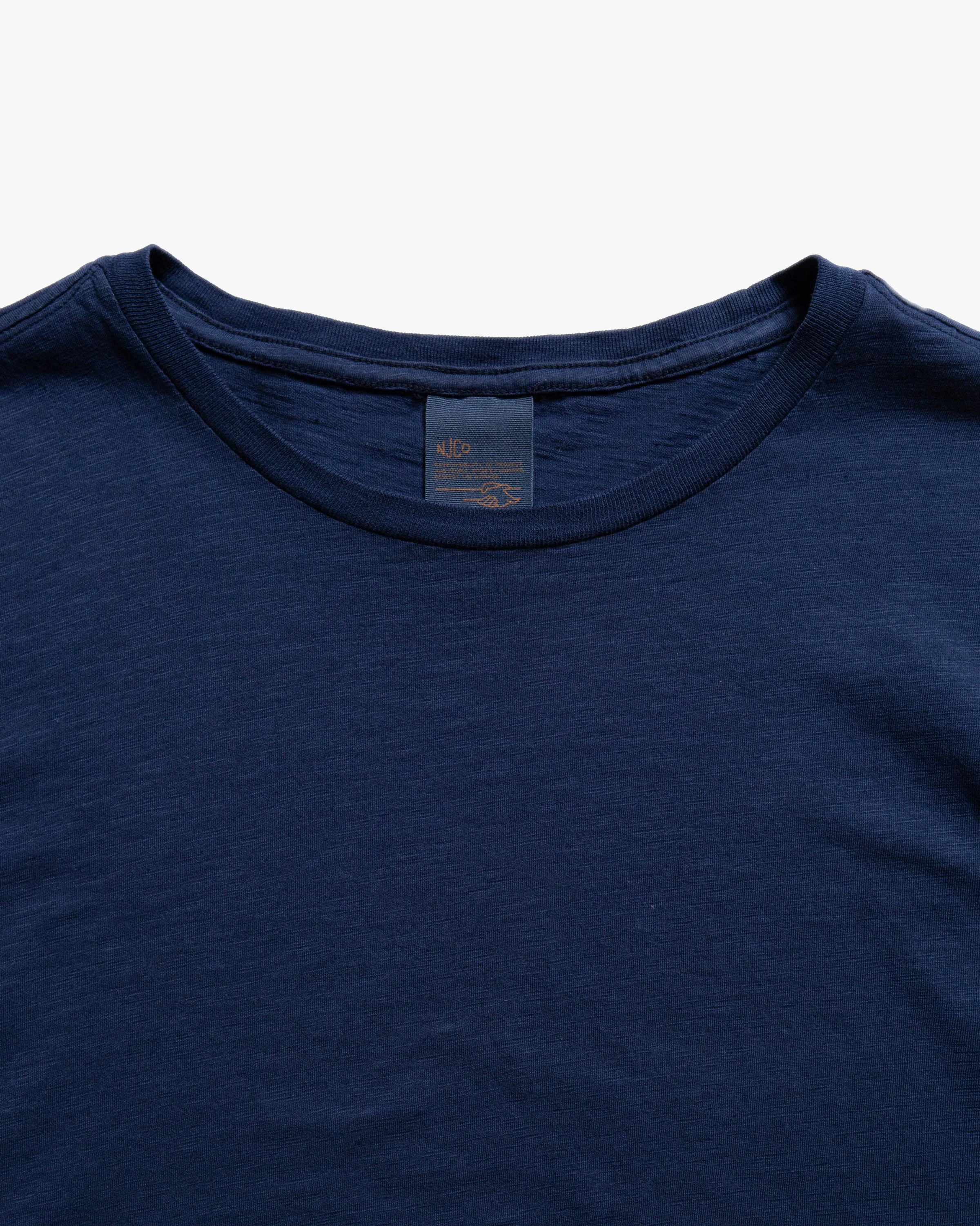 Nudie Jeans Roffe Slub Tee - French Blue - Image 4