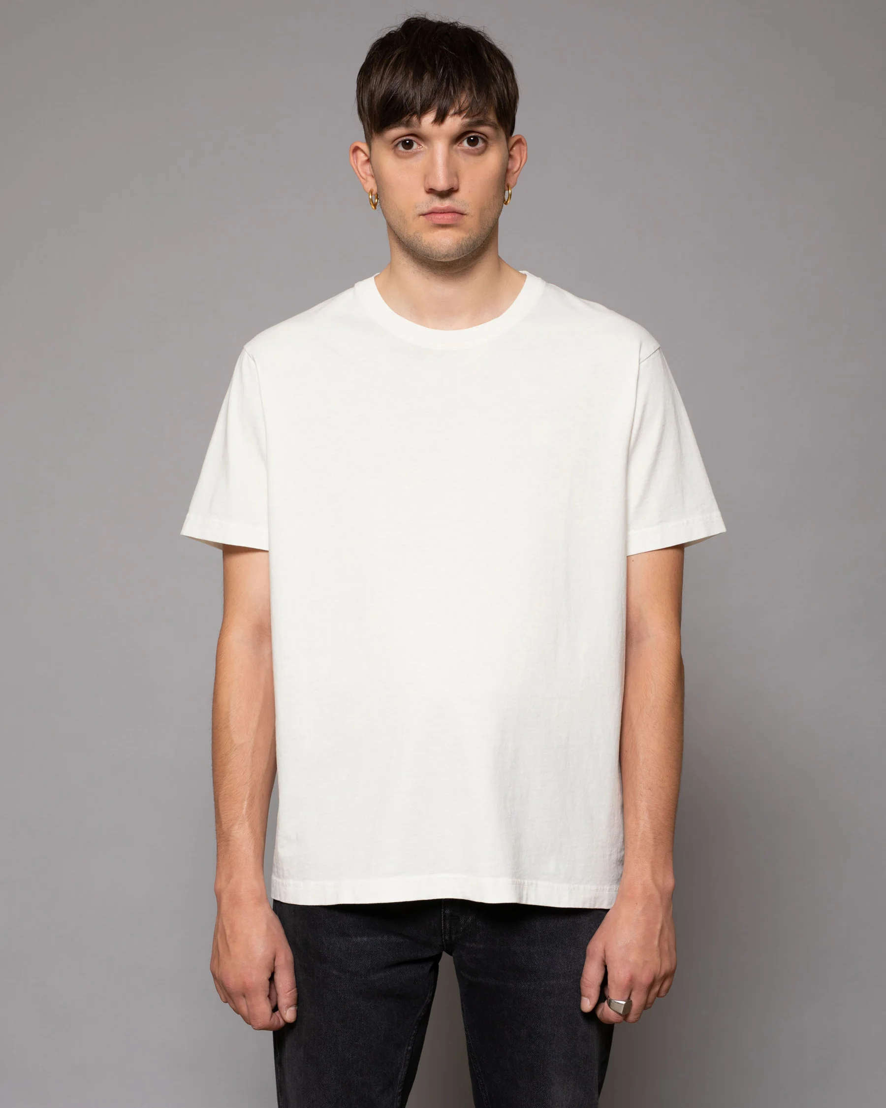 Nudie Jeans Uno Everyday Tee - Chalk White - Image 2