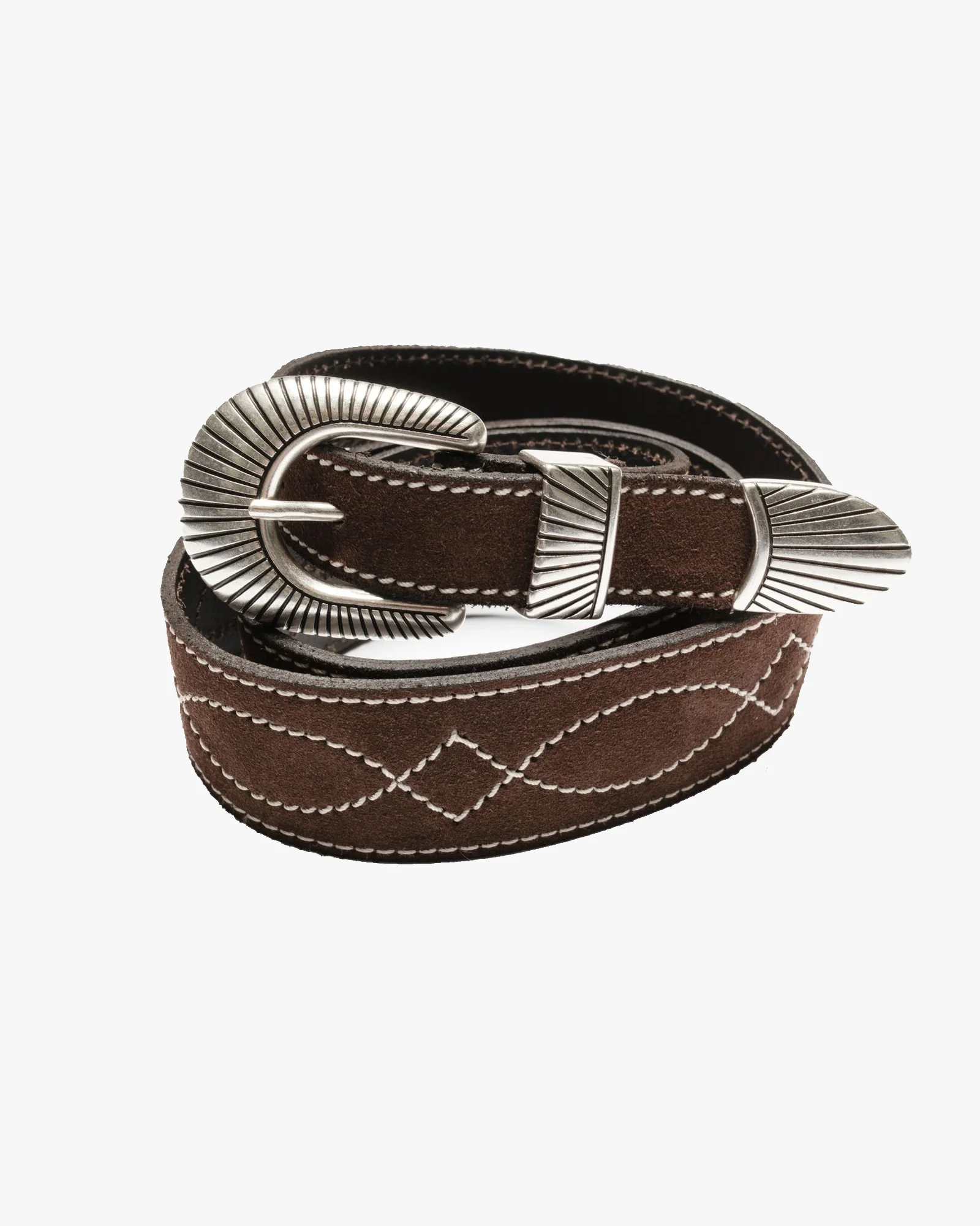 Nudie Jeans Western Ranch Suede Belt - Toffee Brown