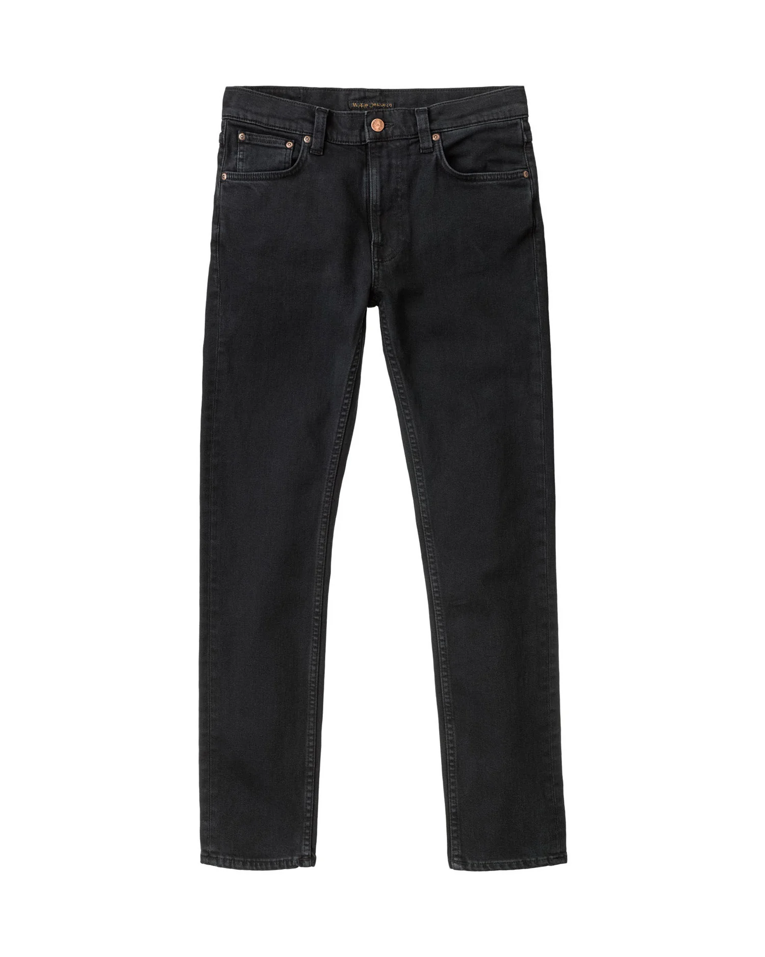 Nudie Lean Dean Slim Tapered Mens Jeans - Black Skies - Image 6