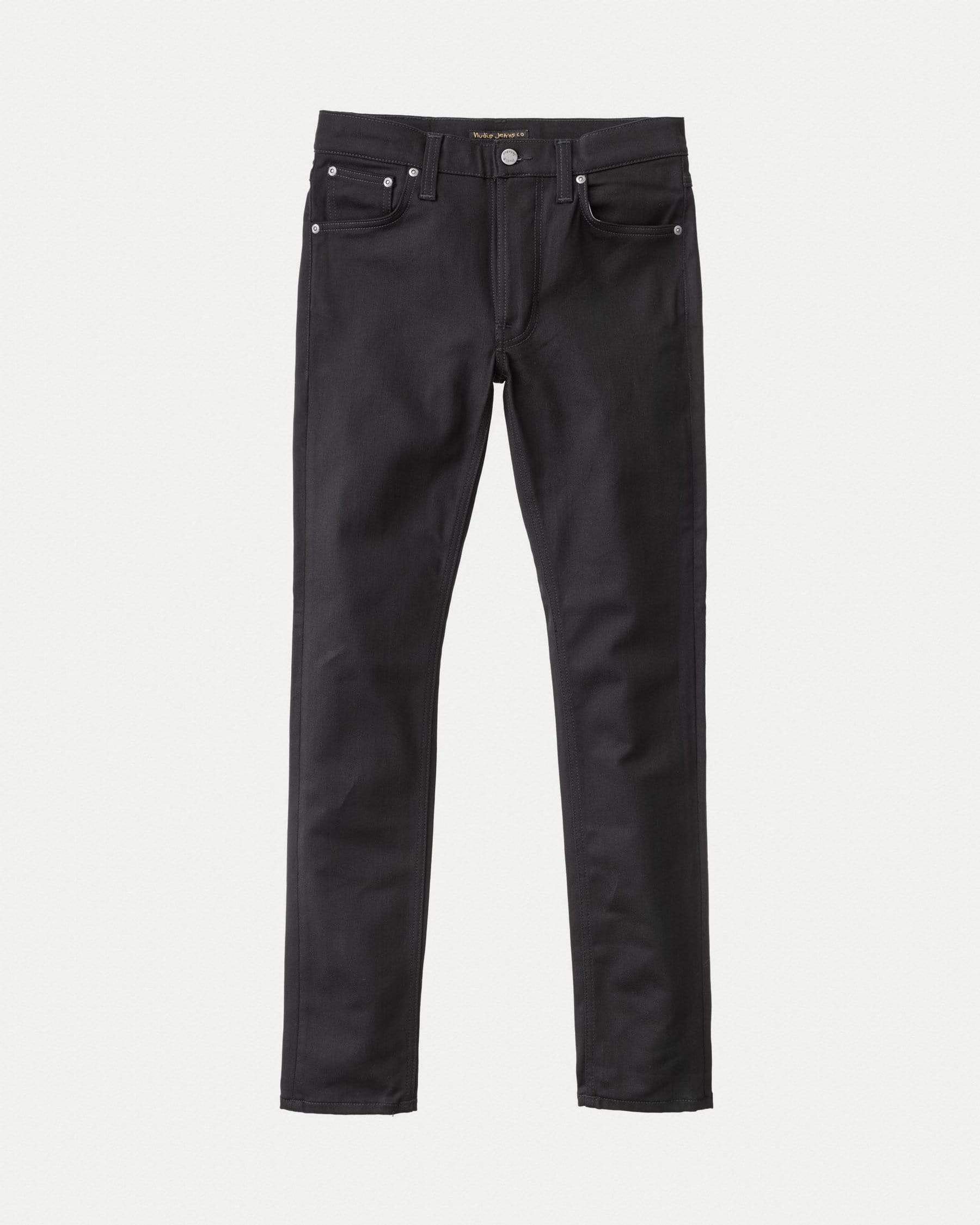Nudie Lean Dean Slim Tapered Mens Jeans - Dry Ever Black - Image 7