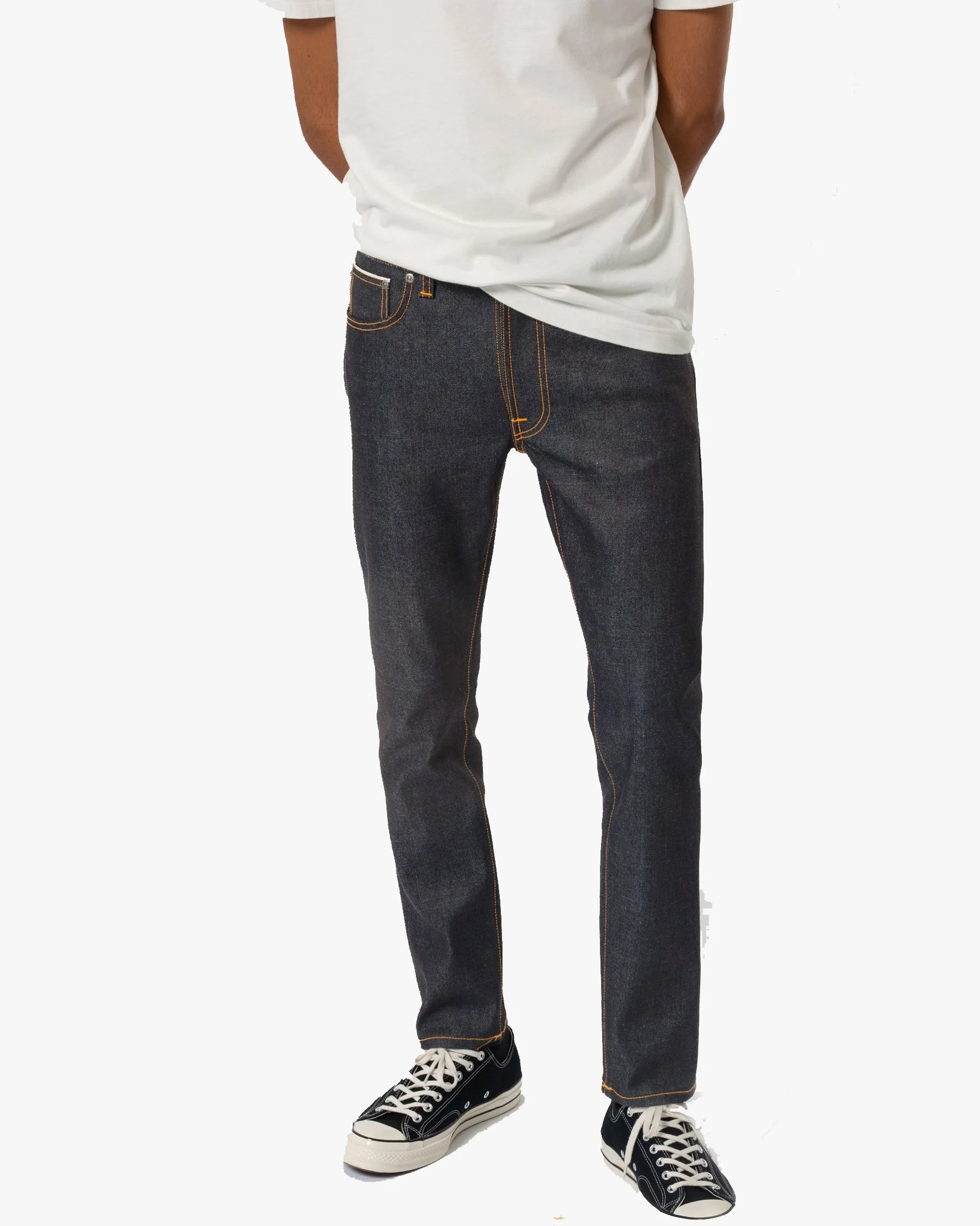 Nudie Lean Dean Slim Tapered Mens Jeans - Dry Japan Selvage - Image 4