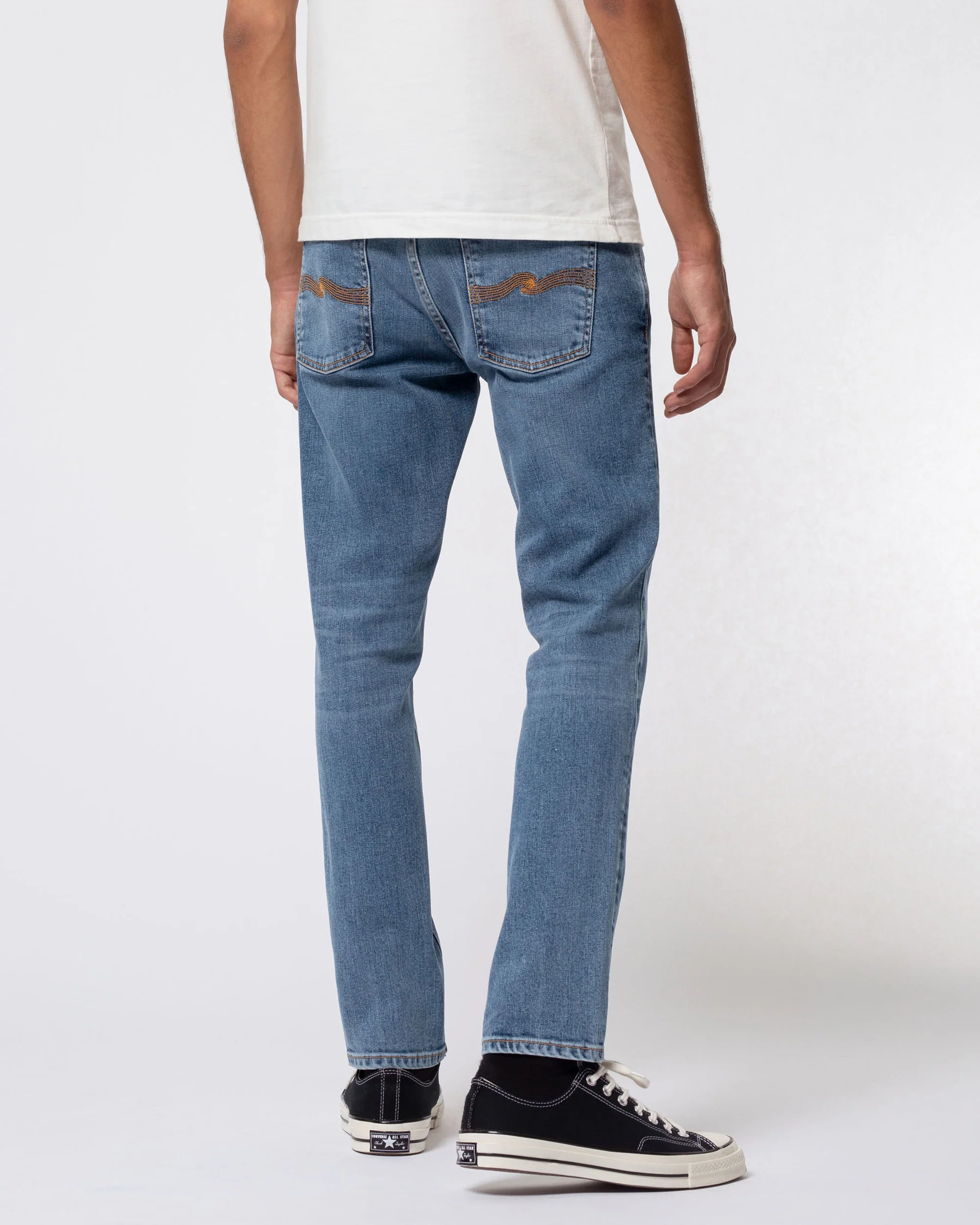 Nudie Lean Dean Slim Tapered Mens Jeans - Lost Orange - Image 4