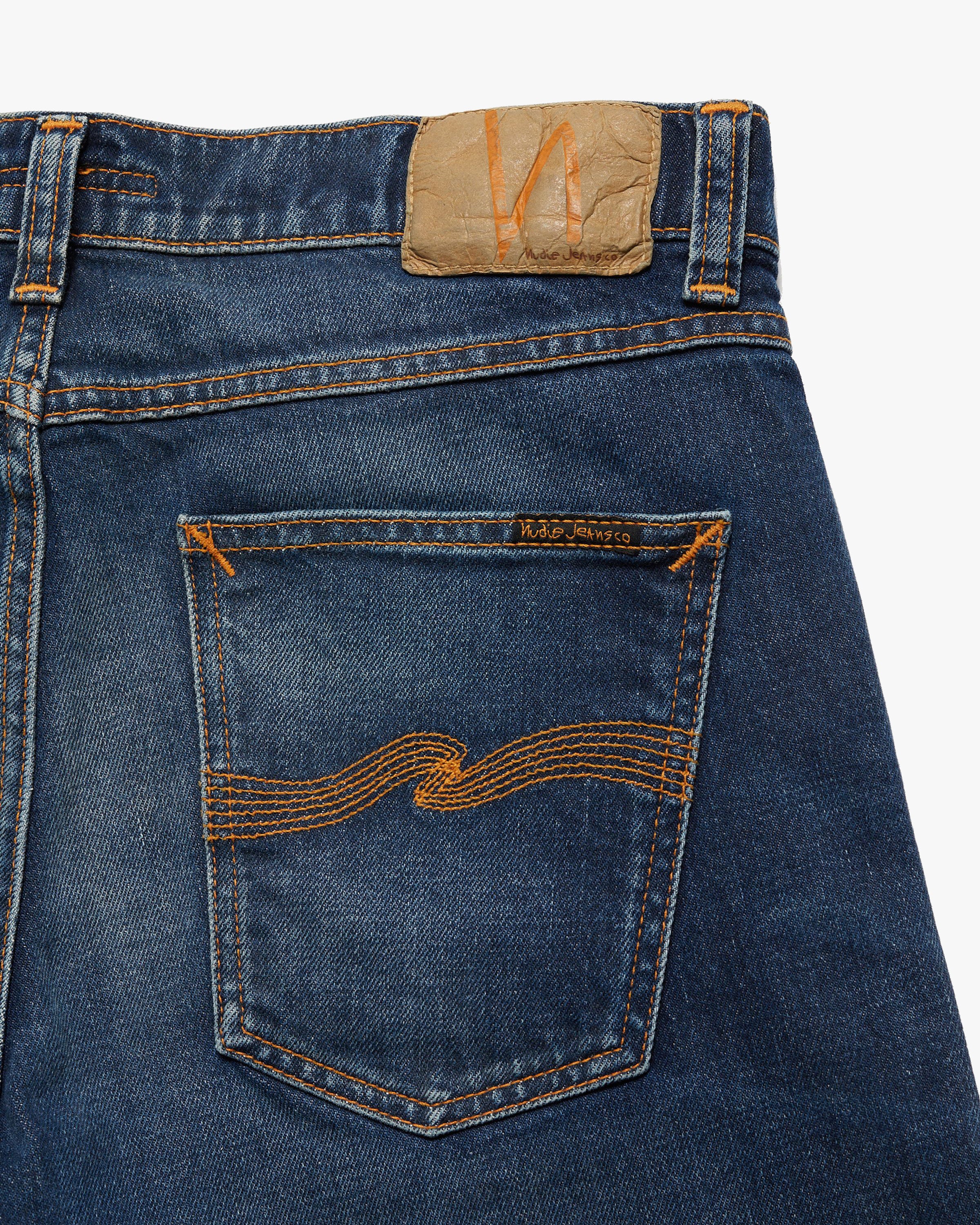 Nudie Lean Dean Slim Tapered Mens Jeans - Troubled Sea - Image 6