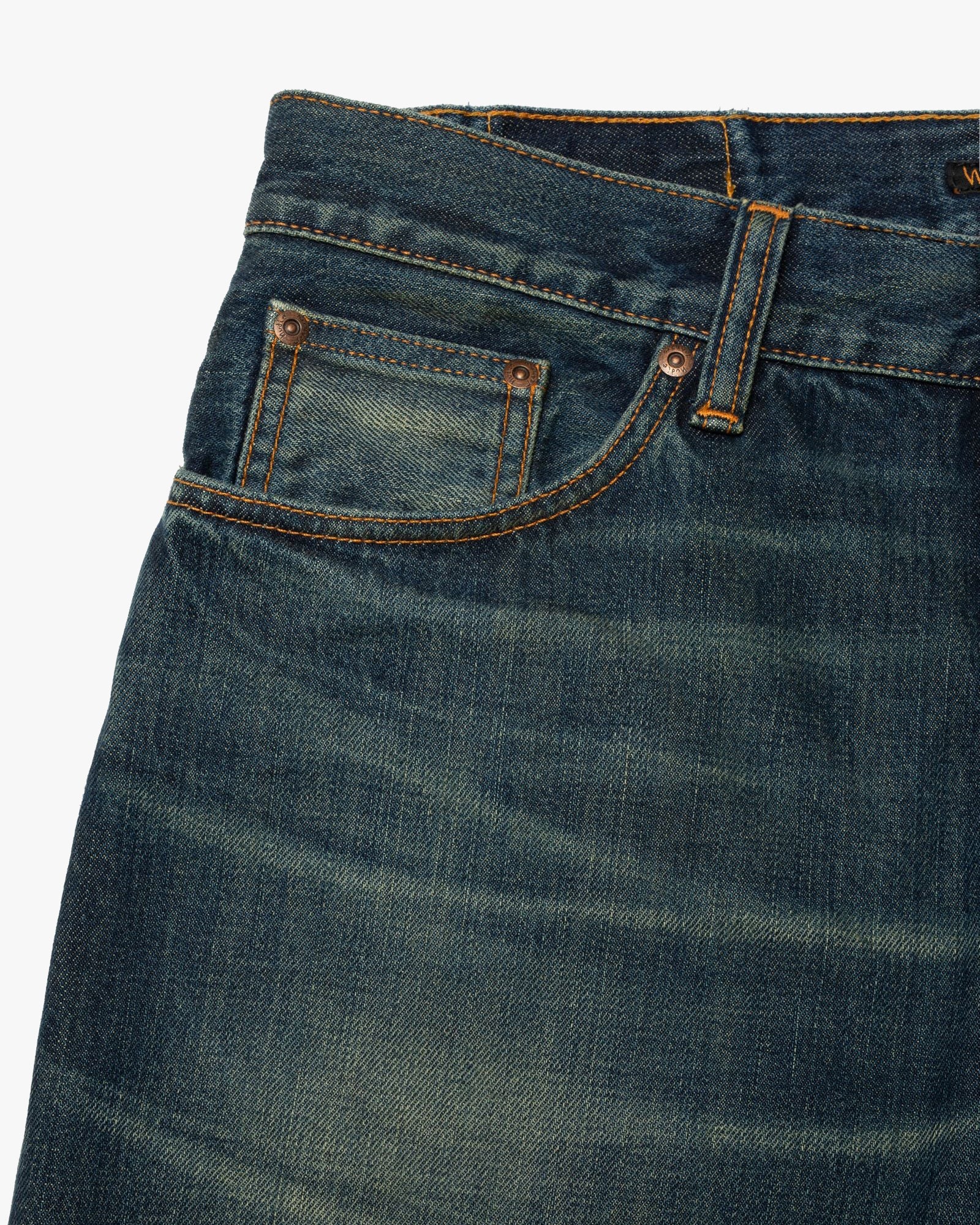 Nudie Loud Larry Loose Fit Wide Leg Mens Jeans - Dirt Wash - Image 4
