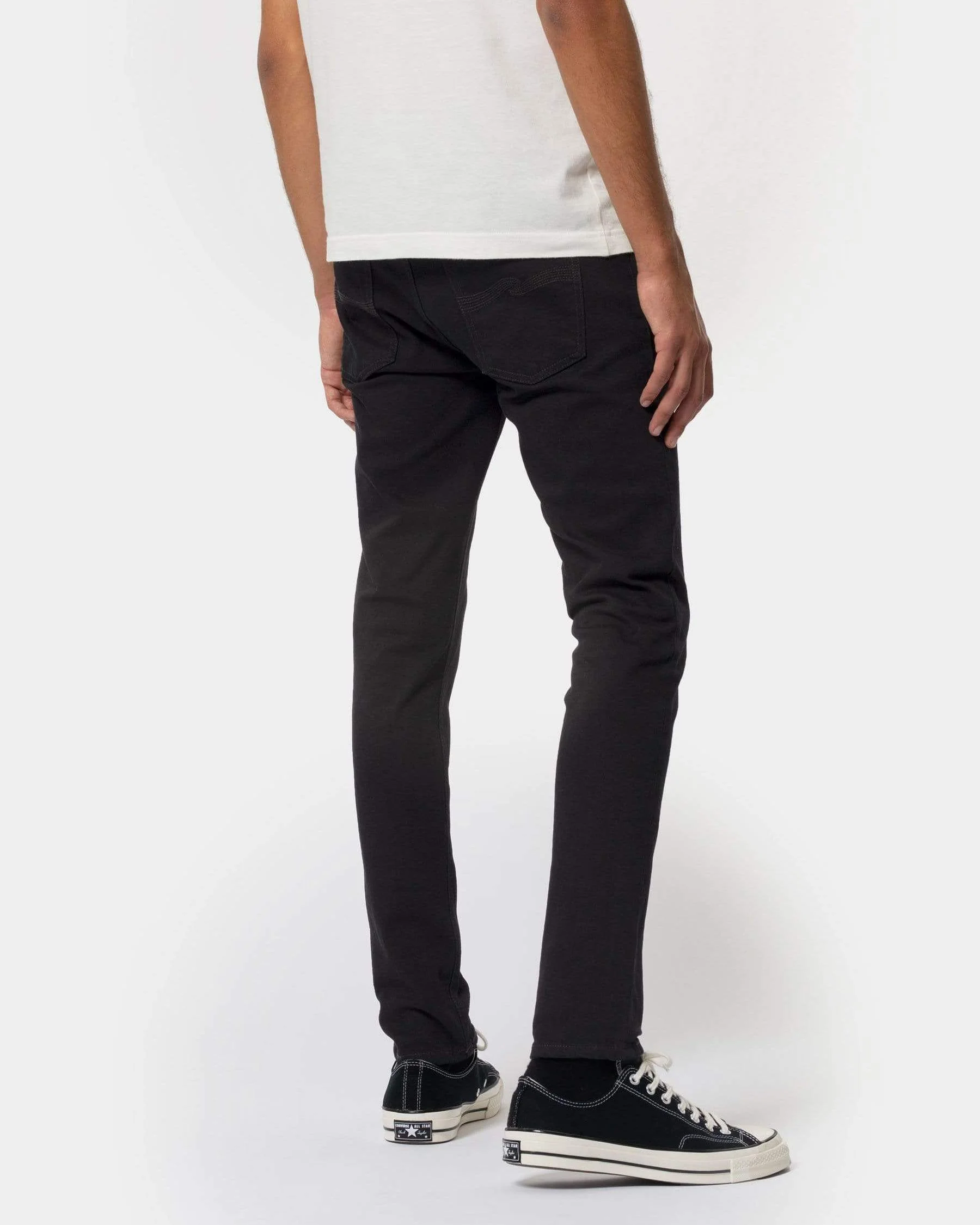 Nudie Skinny Lin Skinny Fit Mens Jeans - Black Black - Image 3