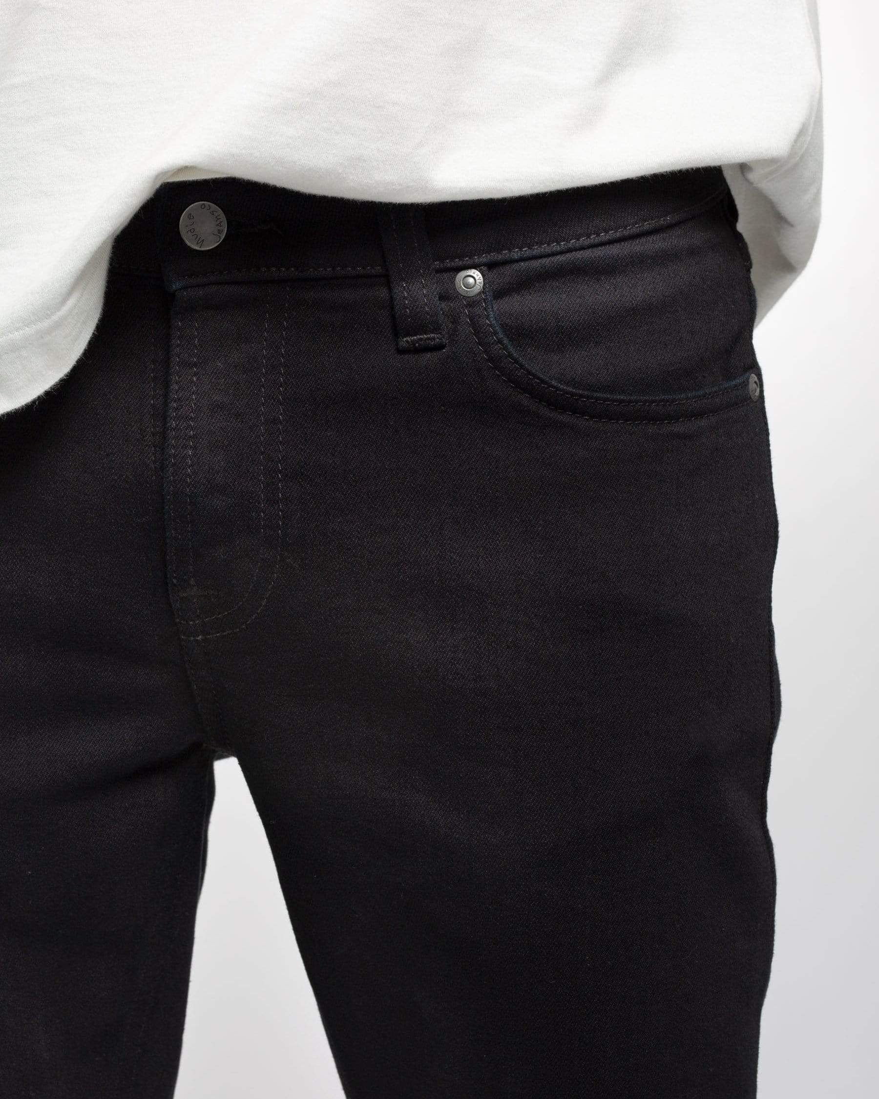 Nudie Skinny Lin Skinny Fit Mens Jeans - Black Black - Image 5