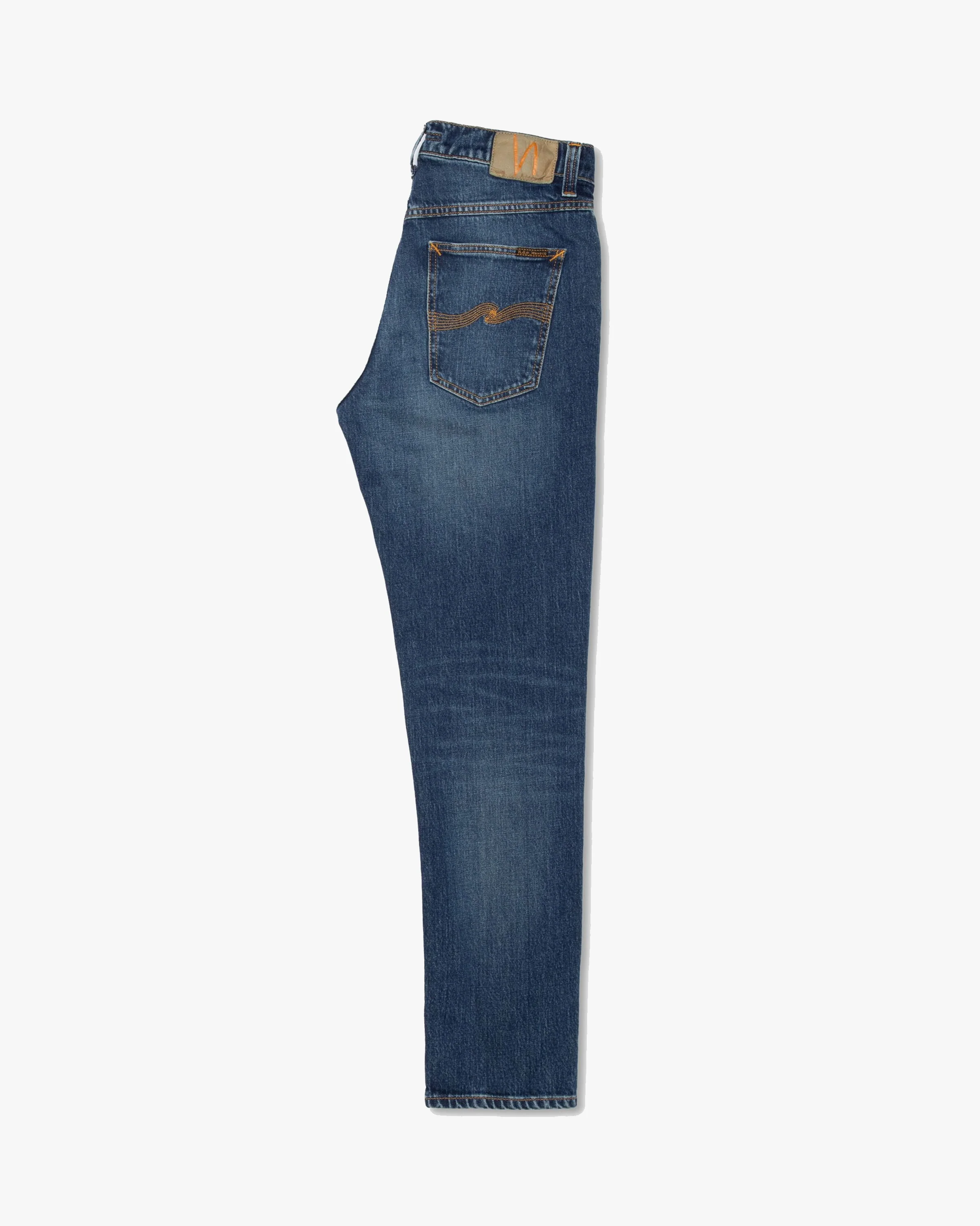 Nudie Solid Ollie Slim Fit Mens Jeans - Wild Blue - Image 5