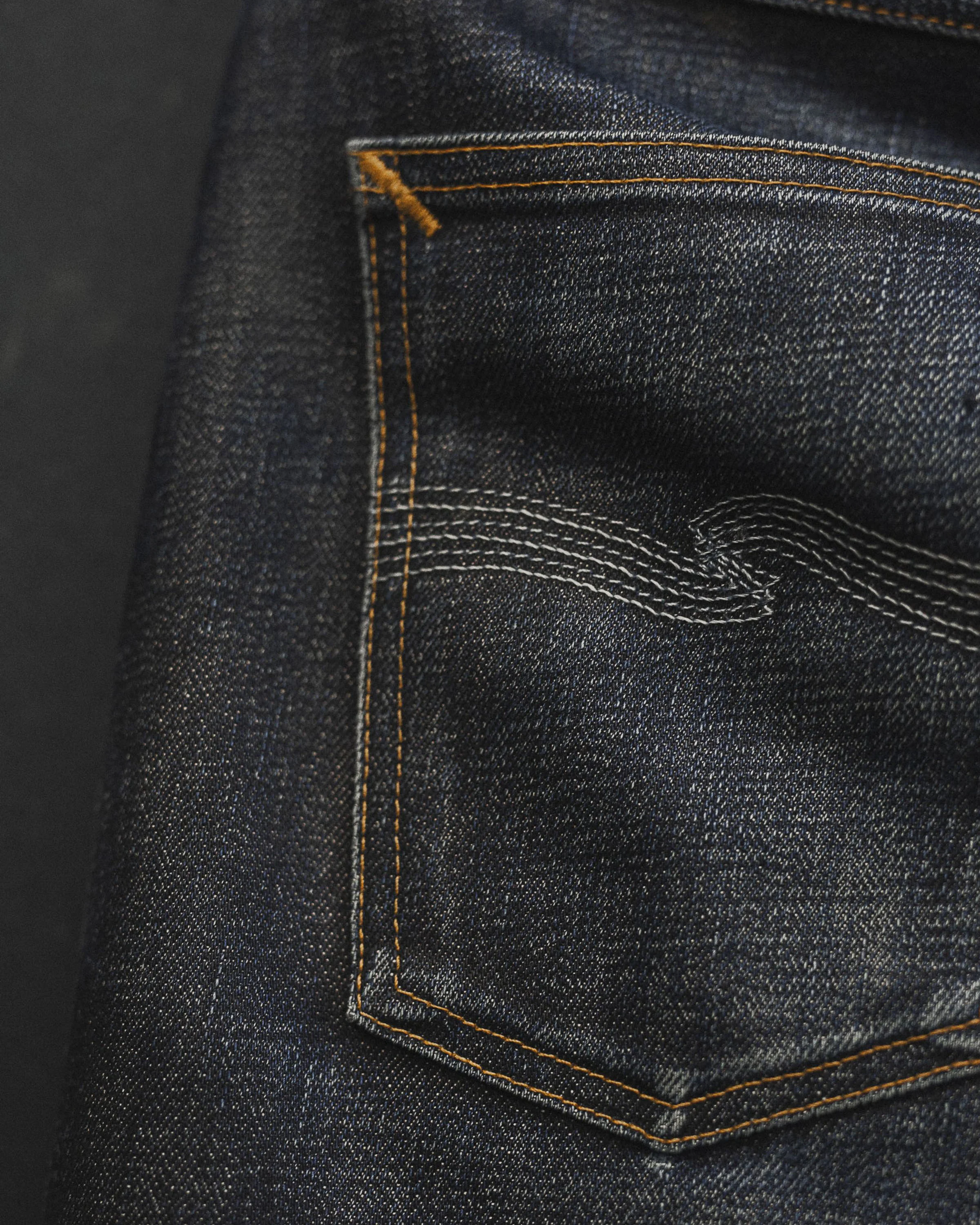 Nudie Steady Eddie II Regular Tapered Mens Jeans - Dry Ace Selvage - Image 11