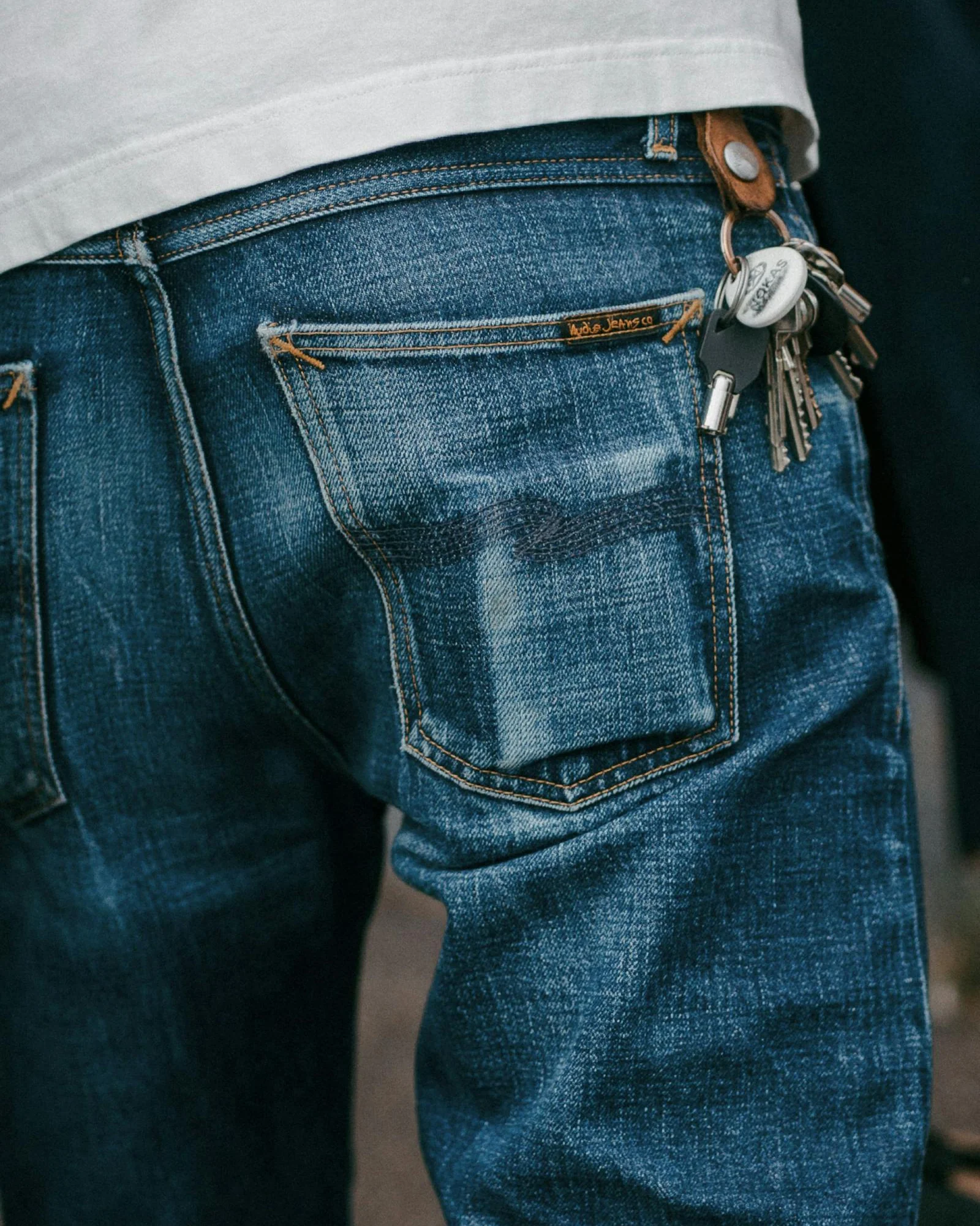 Nudie Steady Eddie II Regular Tapered Mens Jeans - Dry Ace Selvage - Image 13