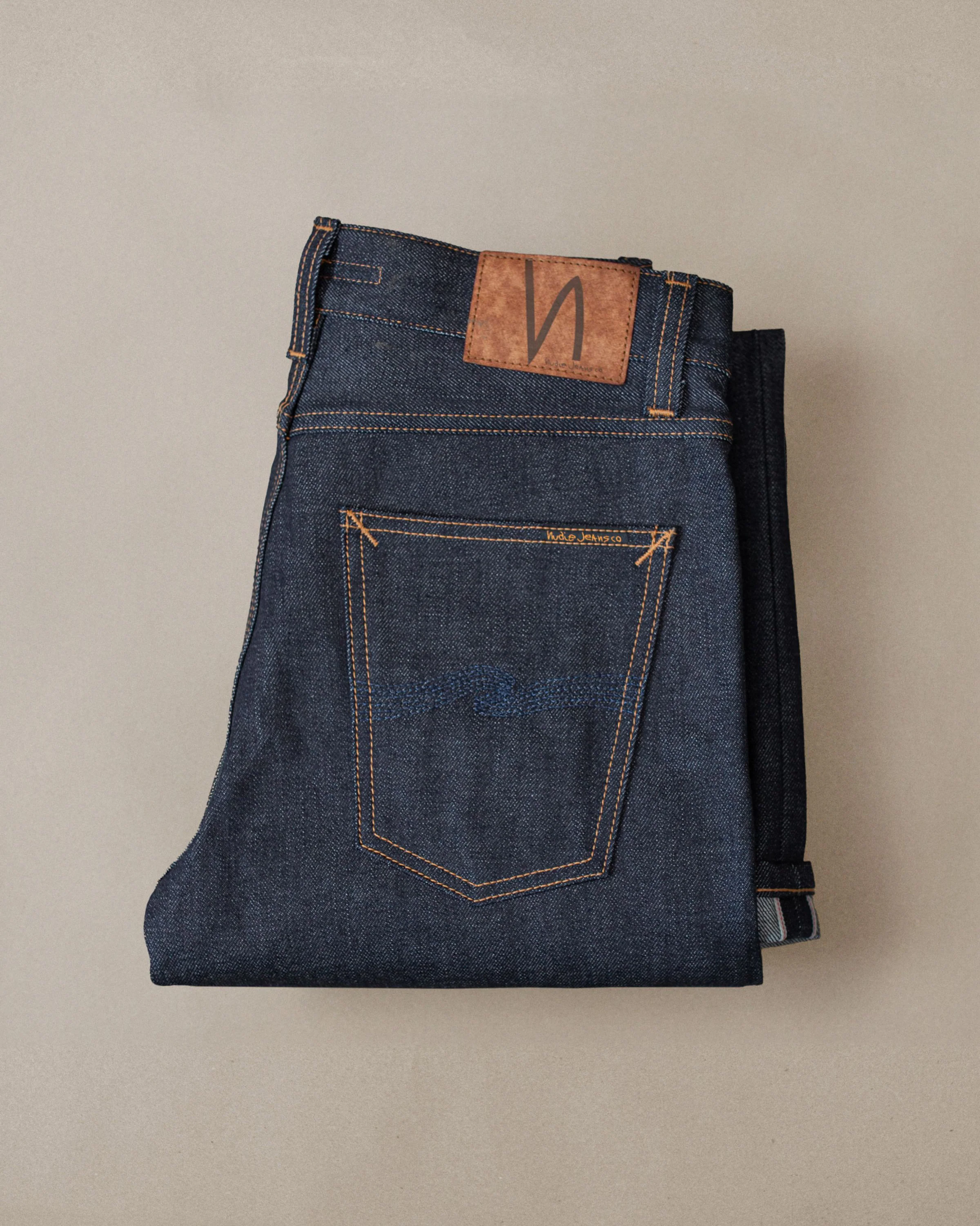 Nudie Steady Eddie II Regular Tapered Mens Jeans - Dry Ace Selvage - Image 2