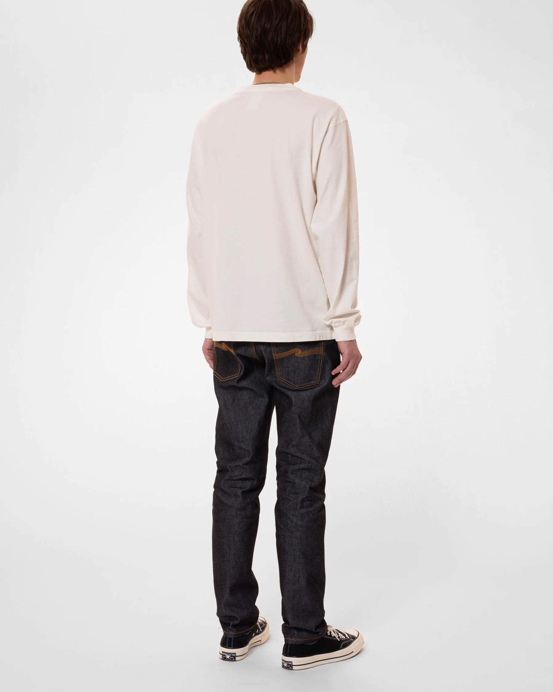 Nudie Steady Eddie II Regular Tapered Mens Jeans - Dry Heavy - Image 4