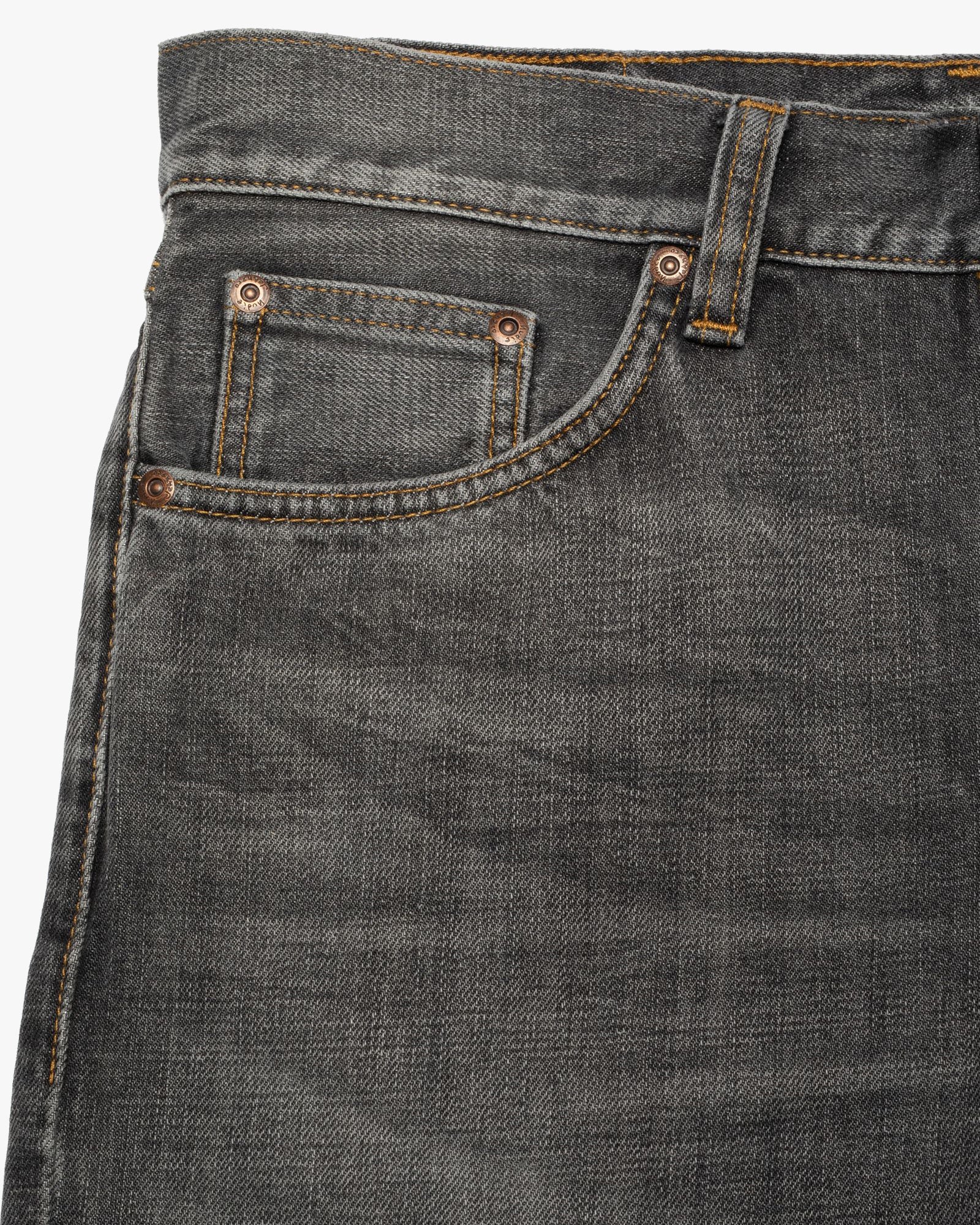 Nudie Steady Eddie II Regular Tapered Mens Jeans - Grey Crosshatch - Image 5