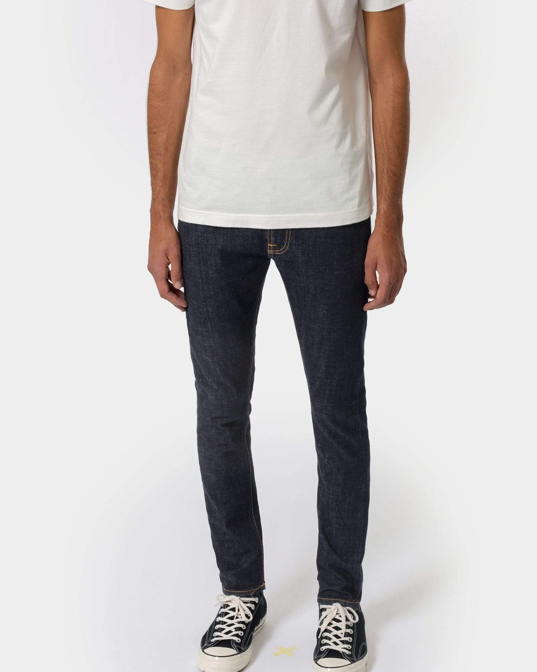 Nudie Tight Terry Skinny Fit Mens Jeans - Rinse Twill - Image 4