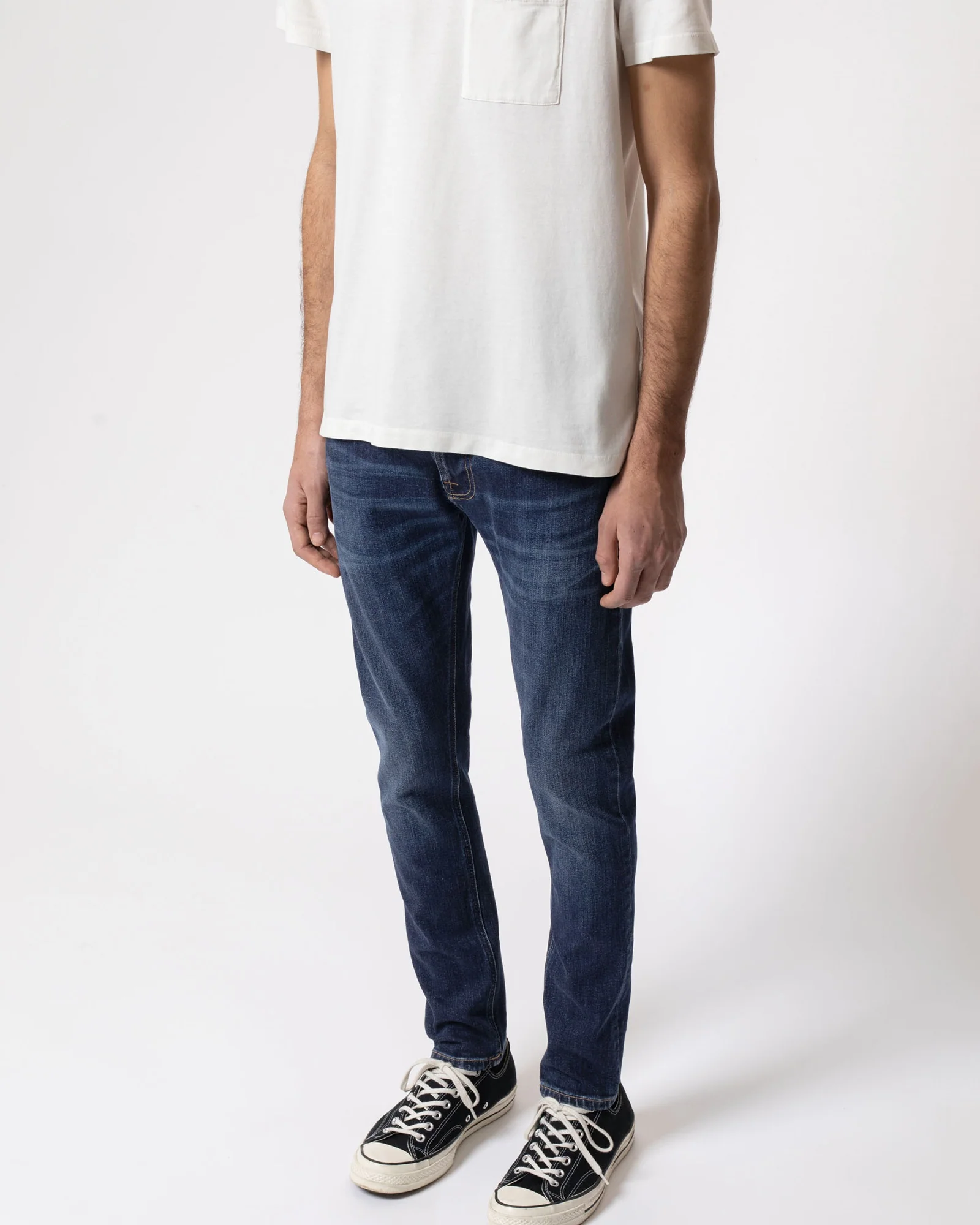 Nudie Tight Terry Skinny Fit Mens Jeans - Dark Steel - Image 3
