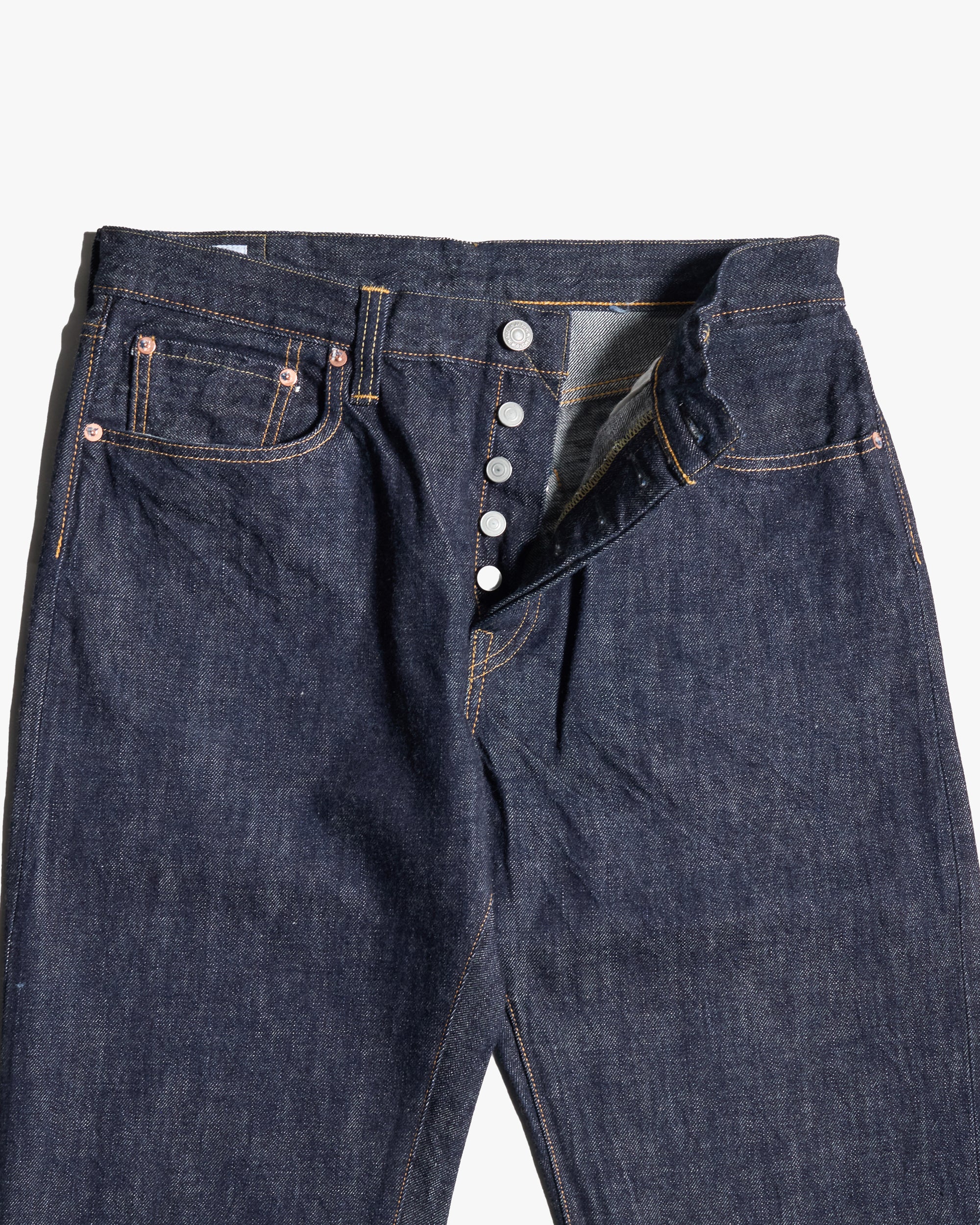 Omoto Denim 0415 Straight Fit 13.5oz Selvedge Jeans - Onewash - Image 7