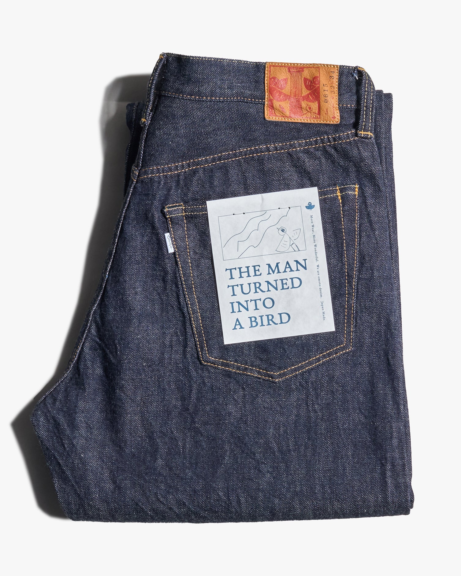 Omoto Denim 0615 Relaxed Tapered 13.5oz Selvedge Jeans - Onewash