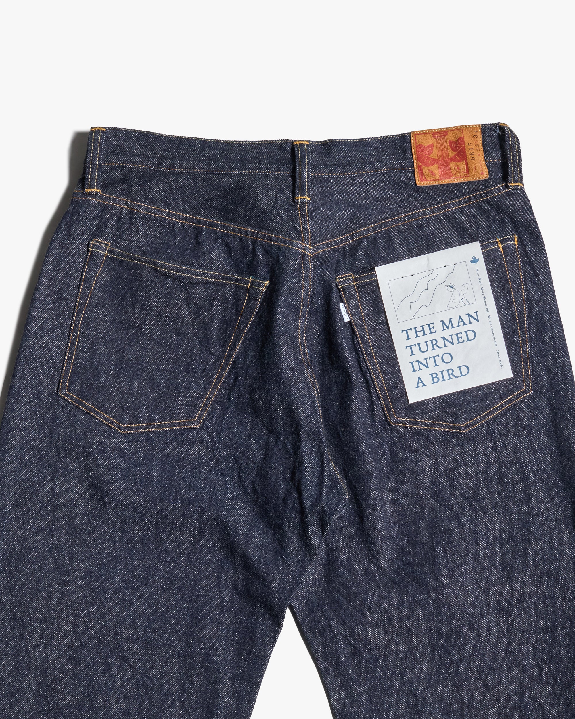 Omoto Denim 0615 Relaxed Tapered 13.5oz Selvedge Jeans - Onewash - Image 6