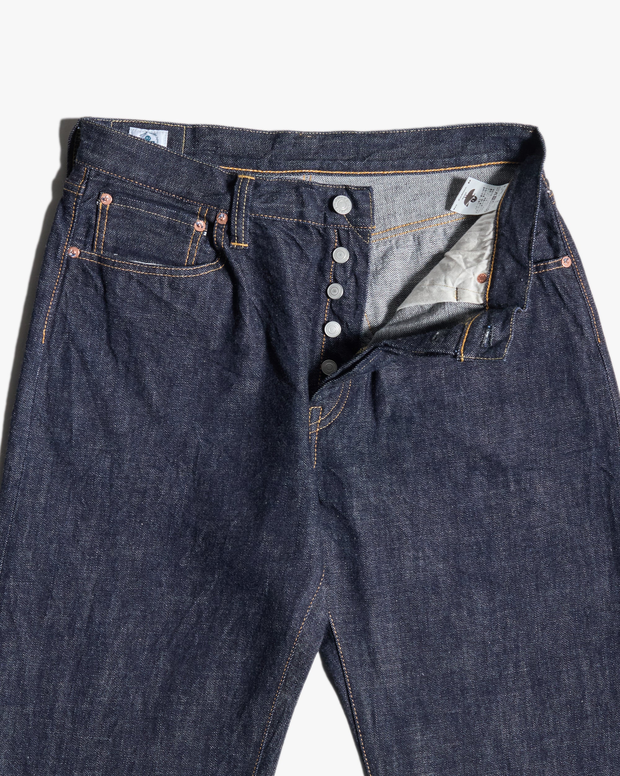 Omoto Denim 0615 Relaxed Tapered 13.5oz Selvedge Jeans - Onewash - Image 7