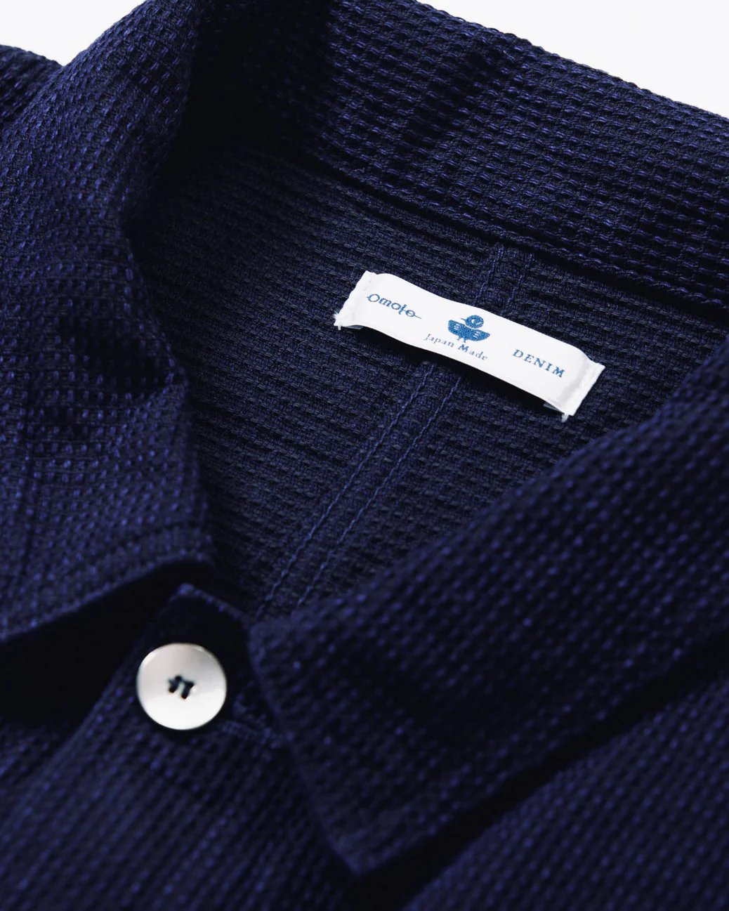 Omoto Denim 3720 12oz Cube Sashiko Denim Chore Jacket - Indigo - Image 4