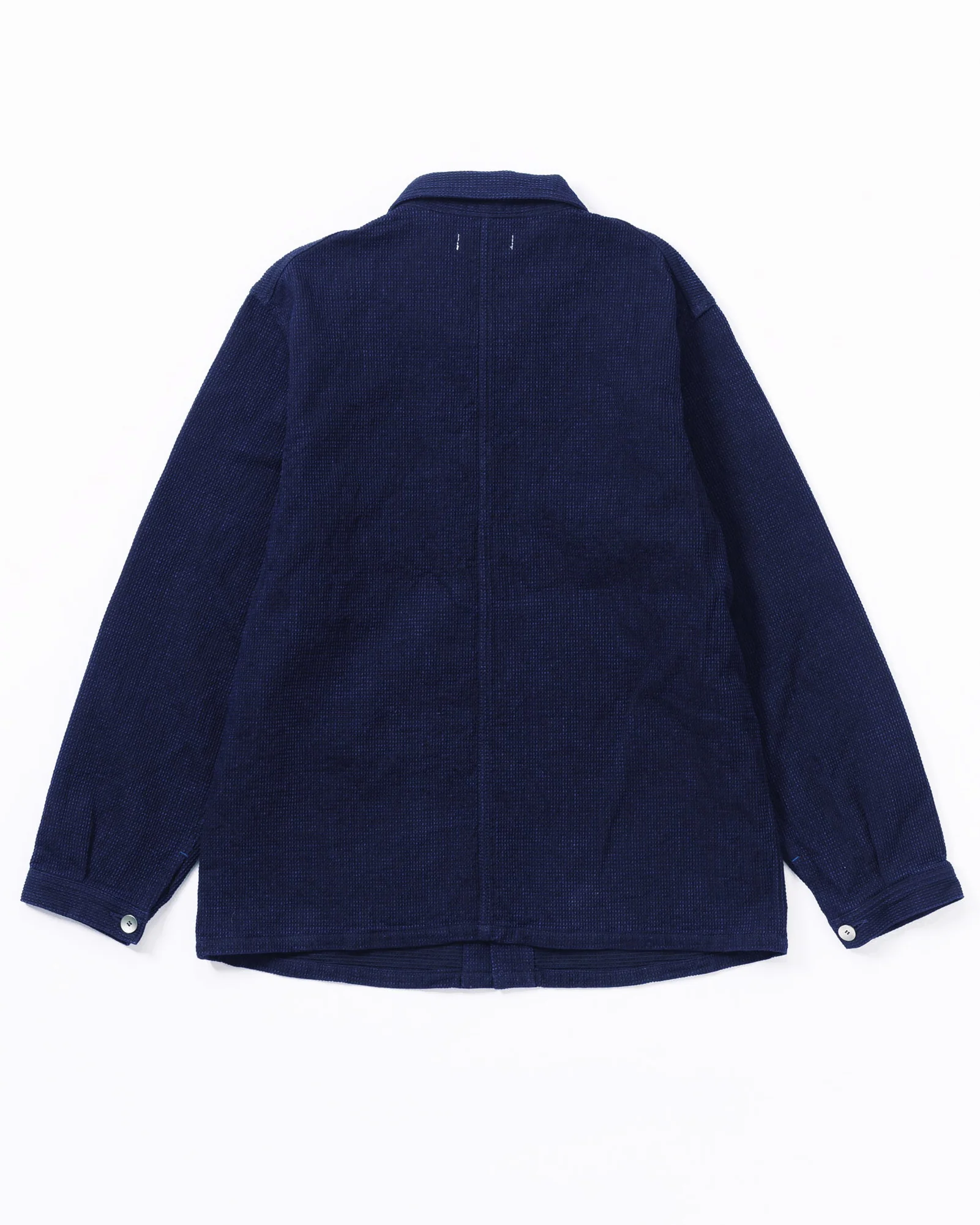 Omoto Denim 3720 12oz Cube Sashiko Denim Chore Jacket - Indigo - Image 7