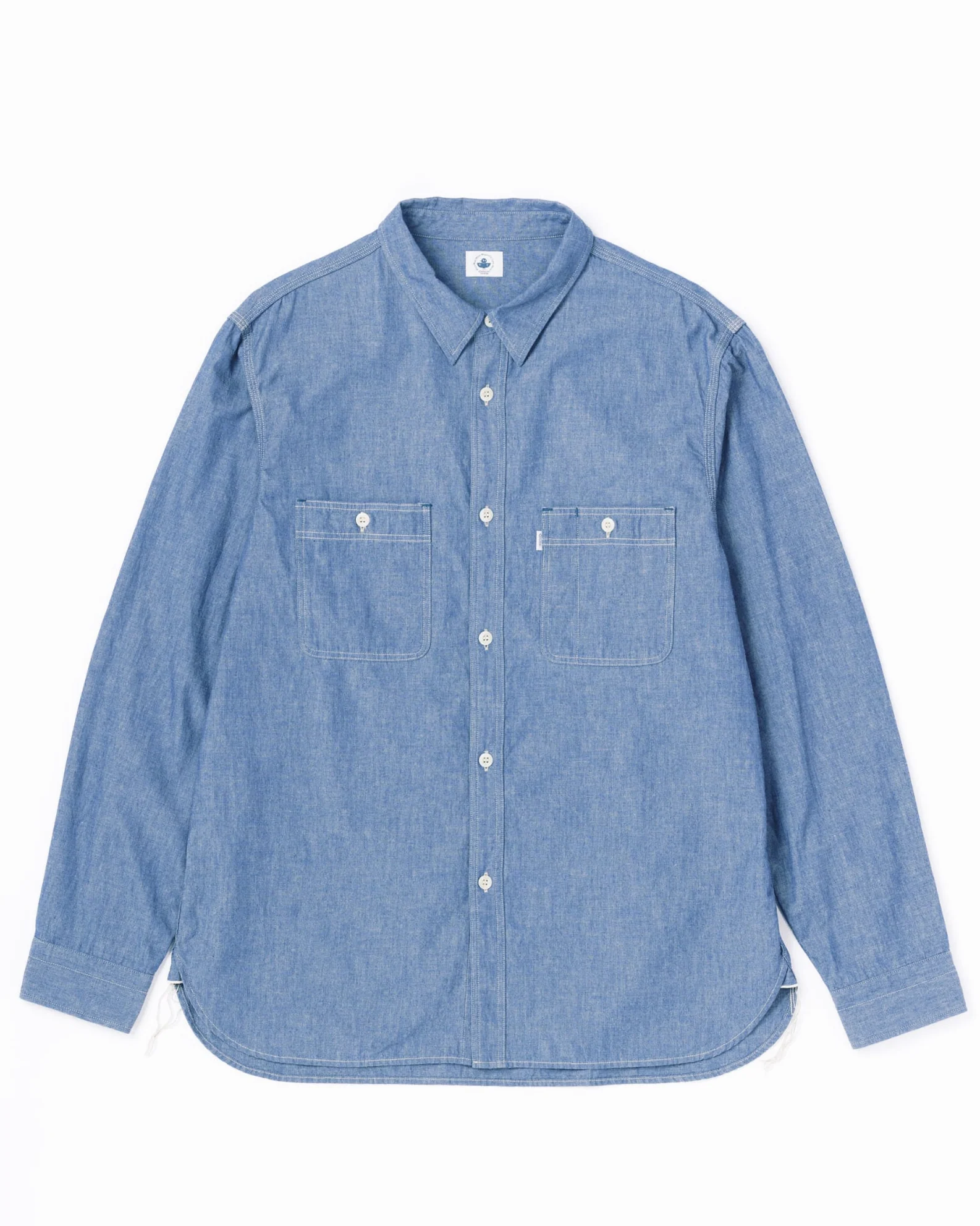 Omoto Denim 5017 High Density 5.5oz Chambray Work Shirt - Onewash