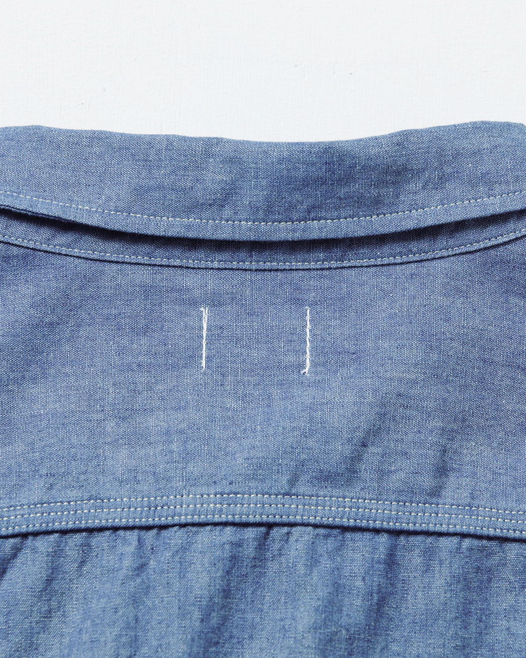 Omoto Denim 5017 High Density 5.5oz Chambray Work Shirt - Onewash - Image 6