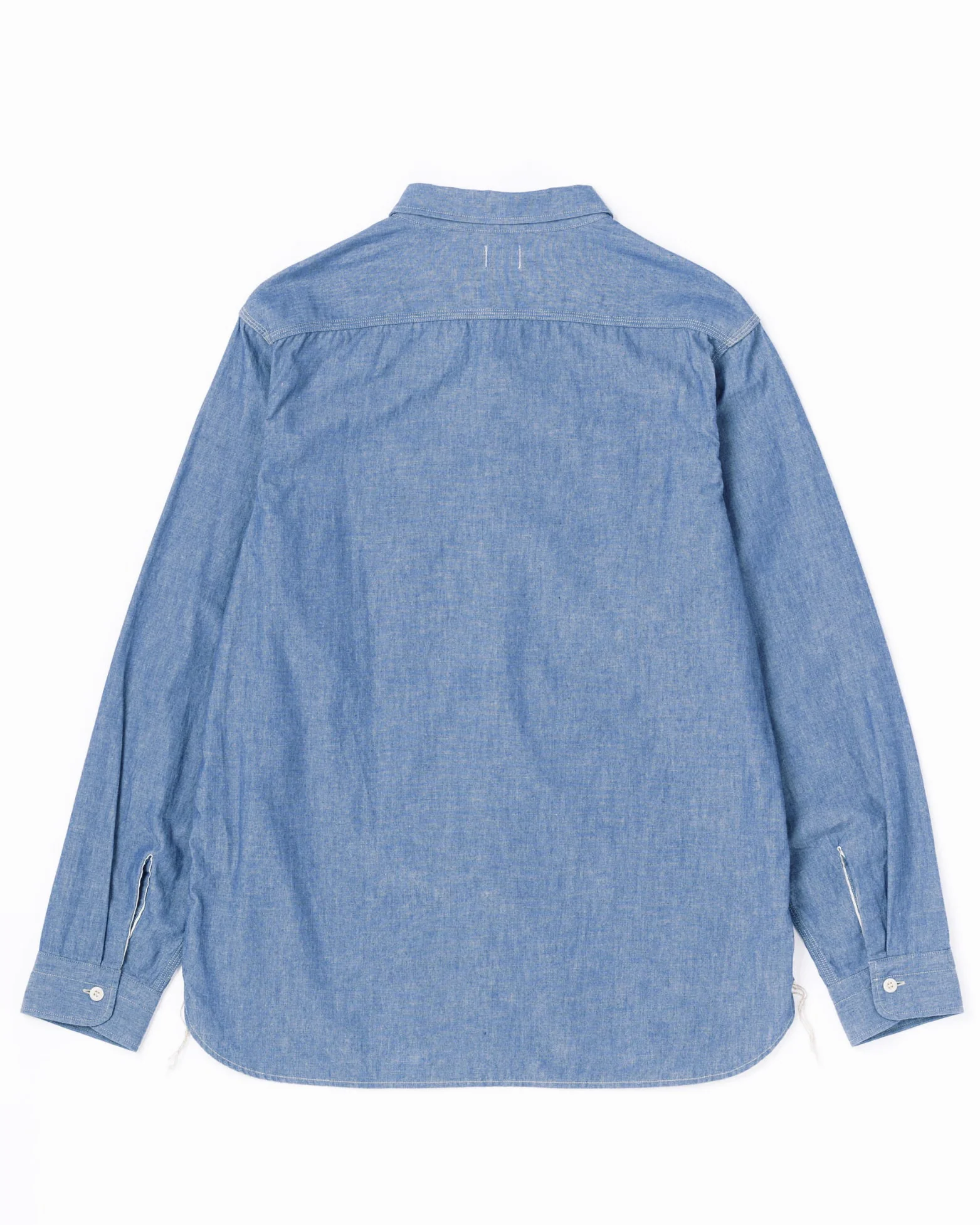 Omoto Denim 5017 High Density 5.5oz Chambray Work Shirt - Onewash - Image 8
