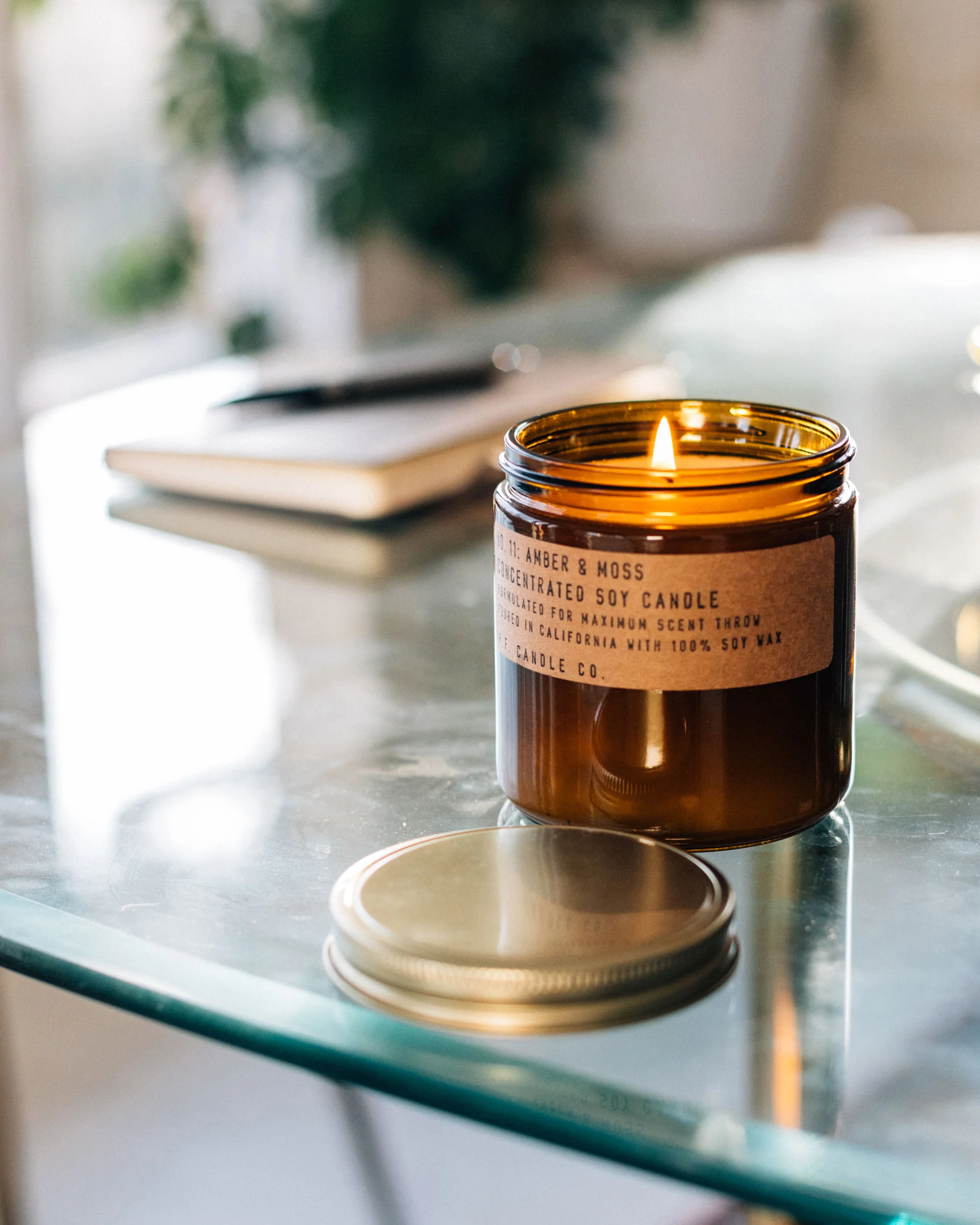 P.F. Candle Co. 12.5oz Large Concentrated Candle - Amber & Moss - Image 2