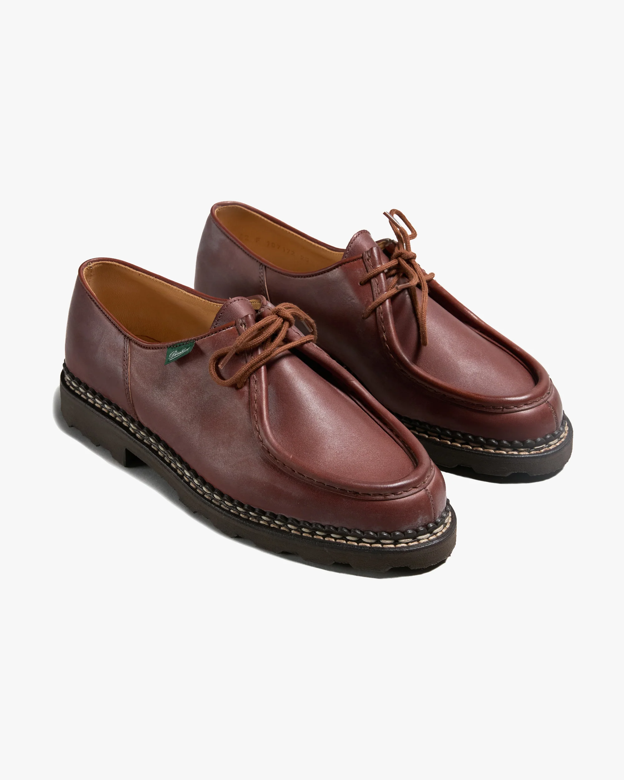 Paraboot Michael Piped Seam Derby Shoe - Lisse Marron / Marche Marron - Image 4