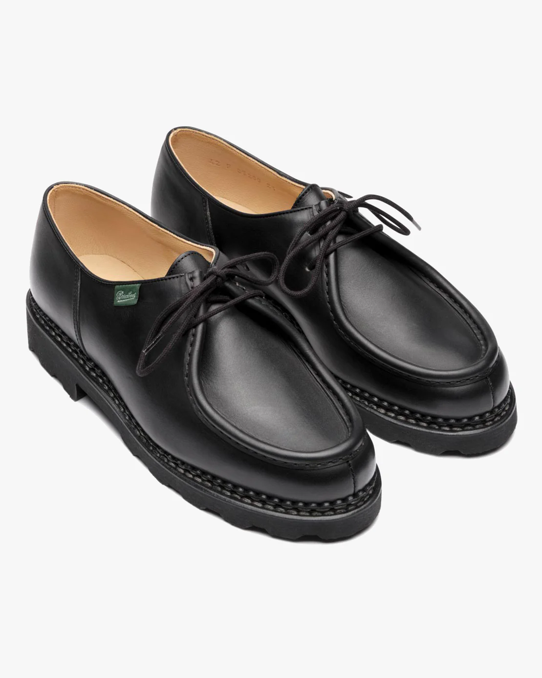 Paraboot Michael Piped Seam Derby Shoe - Lisse Noir / Marche Noire - Image 4