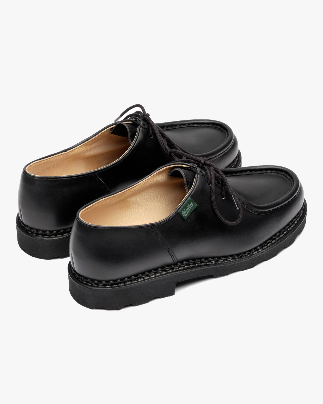 Paraboot Michael Piped Seam Derby Shoe - Lisse Noir / Marche Noire - Image 5