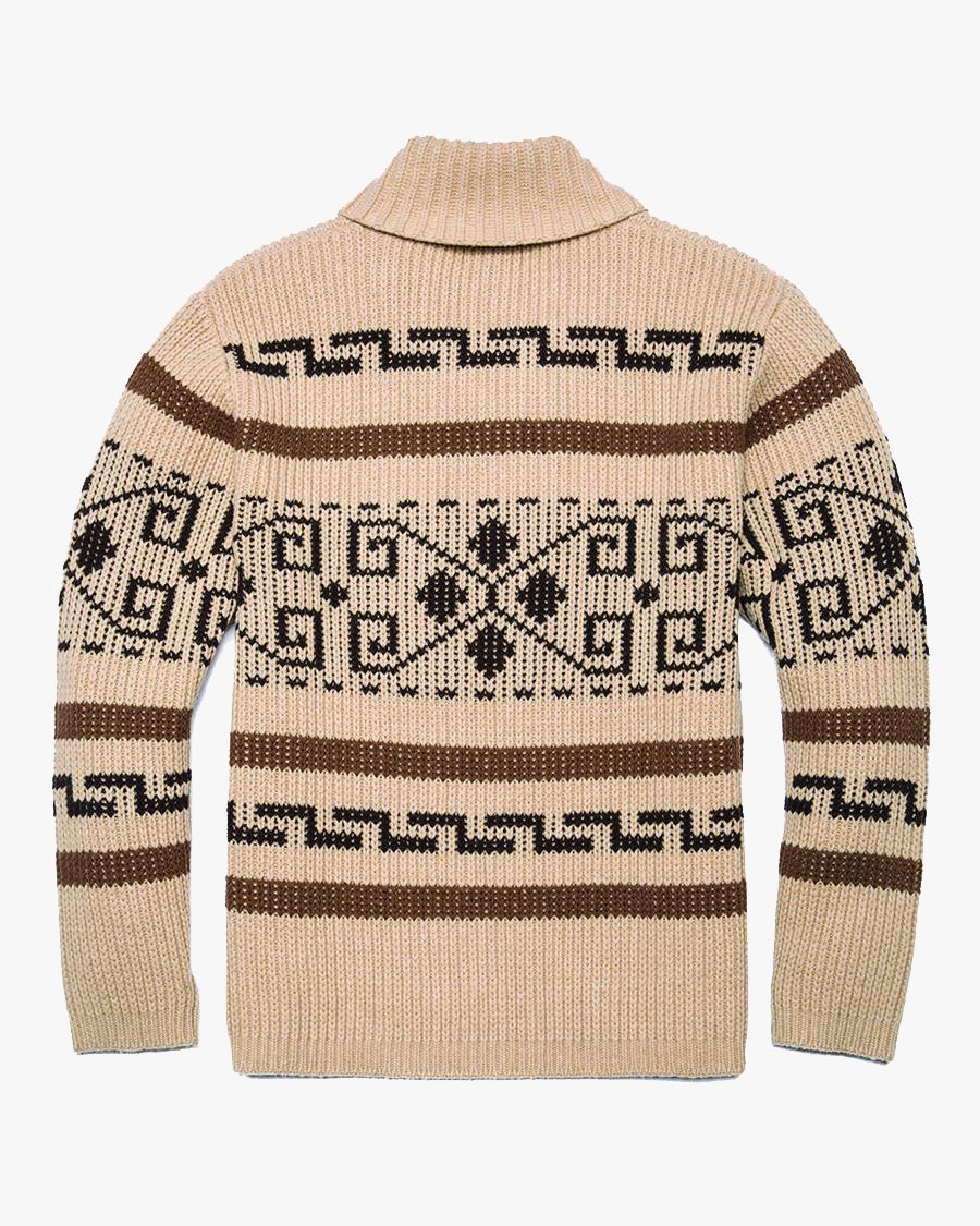 Pendleton Original Westerley Lambswool Sweater - Tan / Brown - Image 8