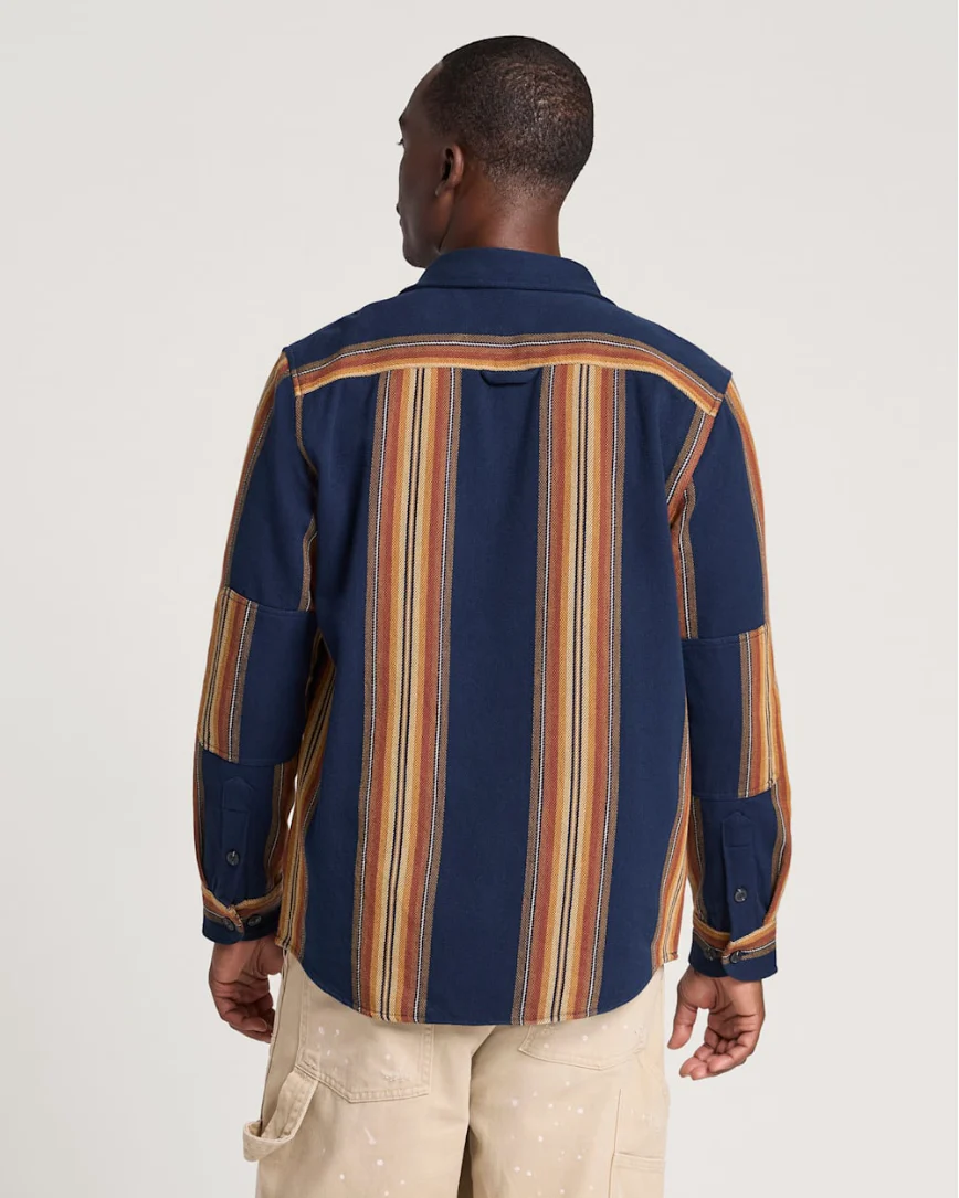 Pendleton Weston Flannel Shirt - Navy Multi Stripe - Image 3